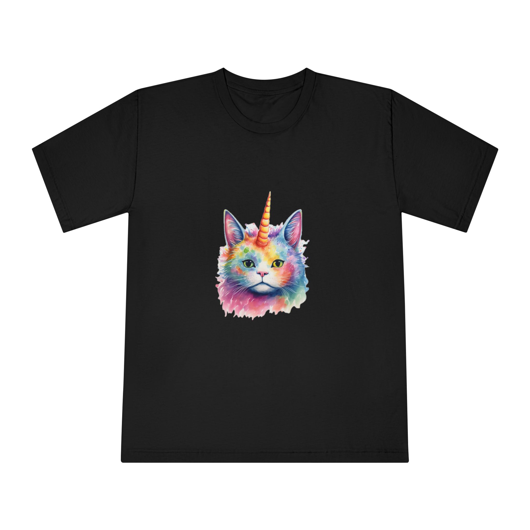 There Is Cat With Unicorn Horn Its Head Generative Ai Unisex Classic Crewneck T Shirt - Image 5