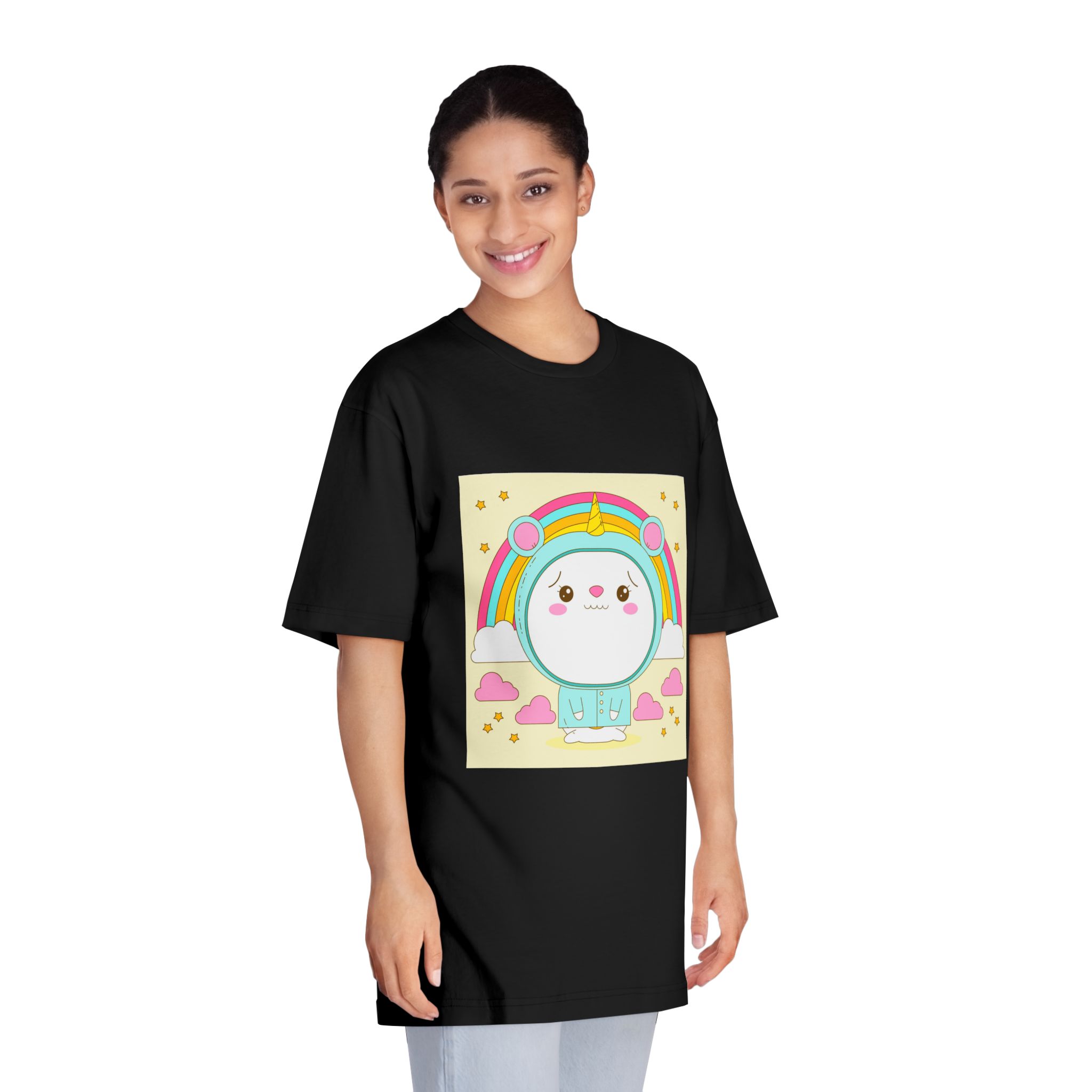 Hand Drawn Kawaii Animal Unisex Classic Crewneck T Shirt - Image 7
