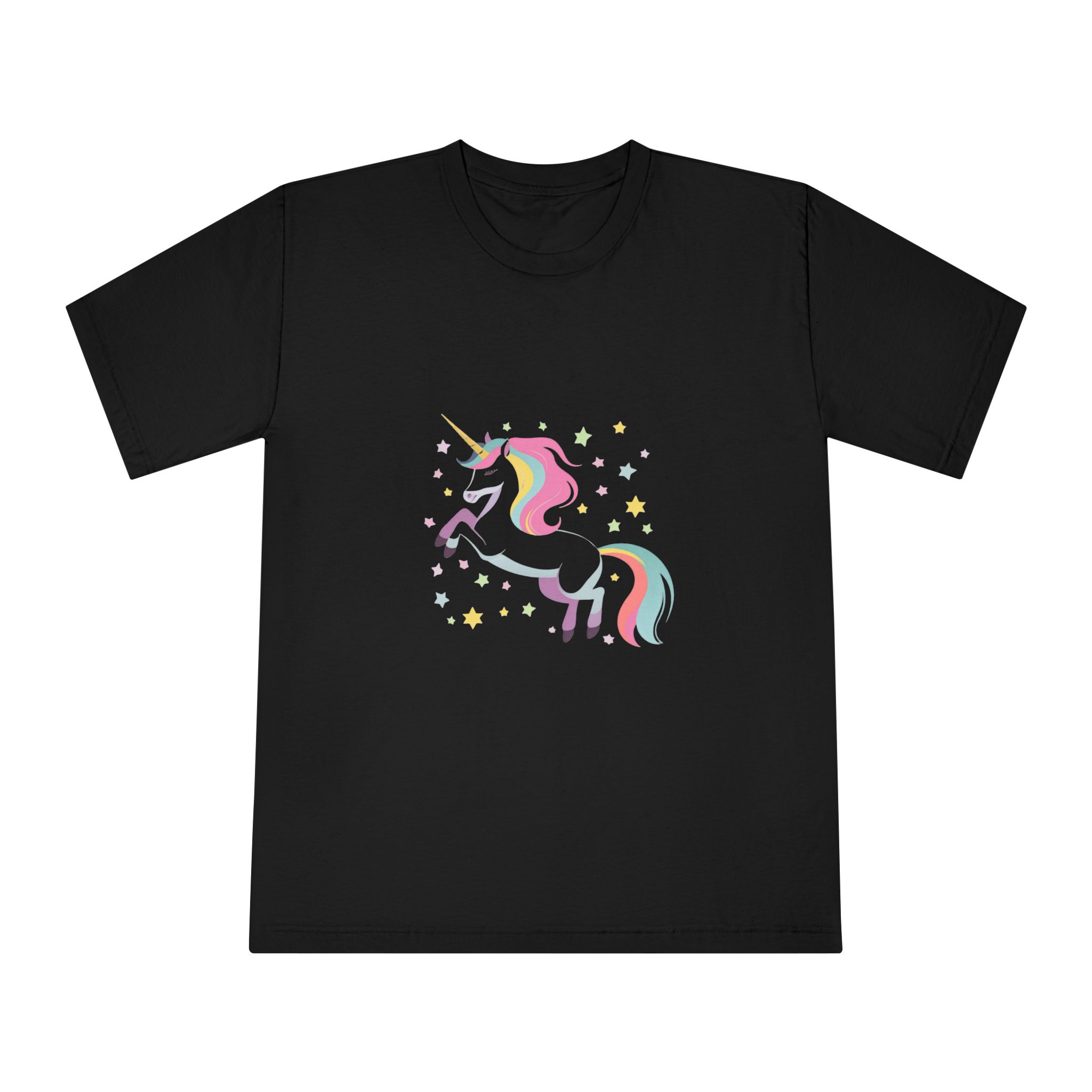 Unicorn With Stars Stars Background Generative Ai Unisex Classic Crewneck T Shirt - Image 5
