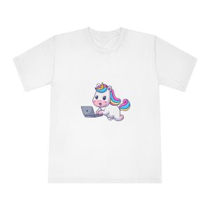 Cute Unicorn Computer Unisex Classic Crewneck T Shirt