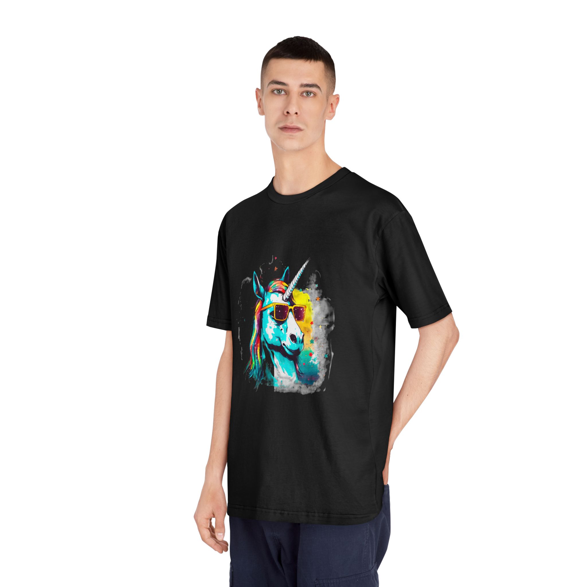 Cute Cartoon Baby Unicorn Isolated Transparent Background Ideal Tshirt Prints Stickers Mugs Unisex Classic Crewneck T Shirt - Image 8