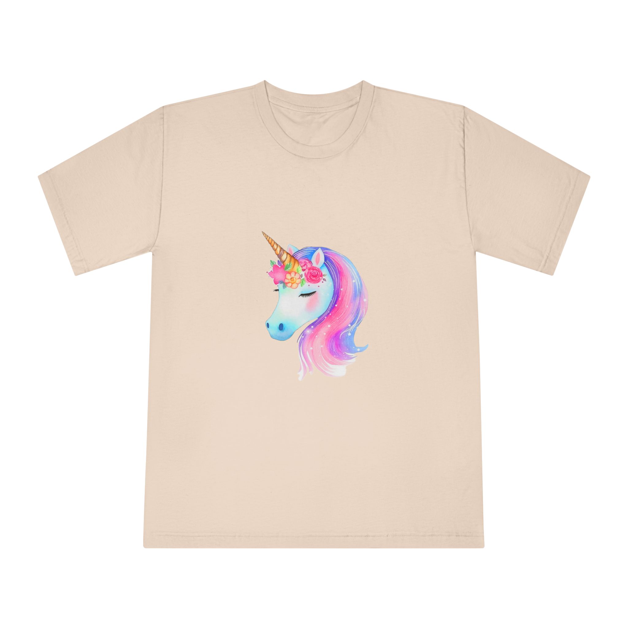 Cute Unicorn Watercolor Hand Painted 01 Unisex Classic Crewneck T Shirt - Image 9