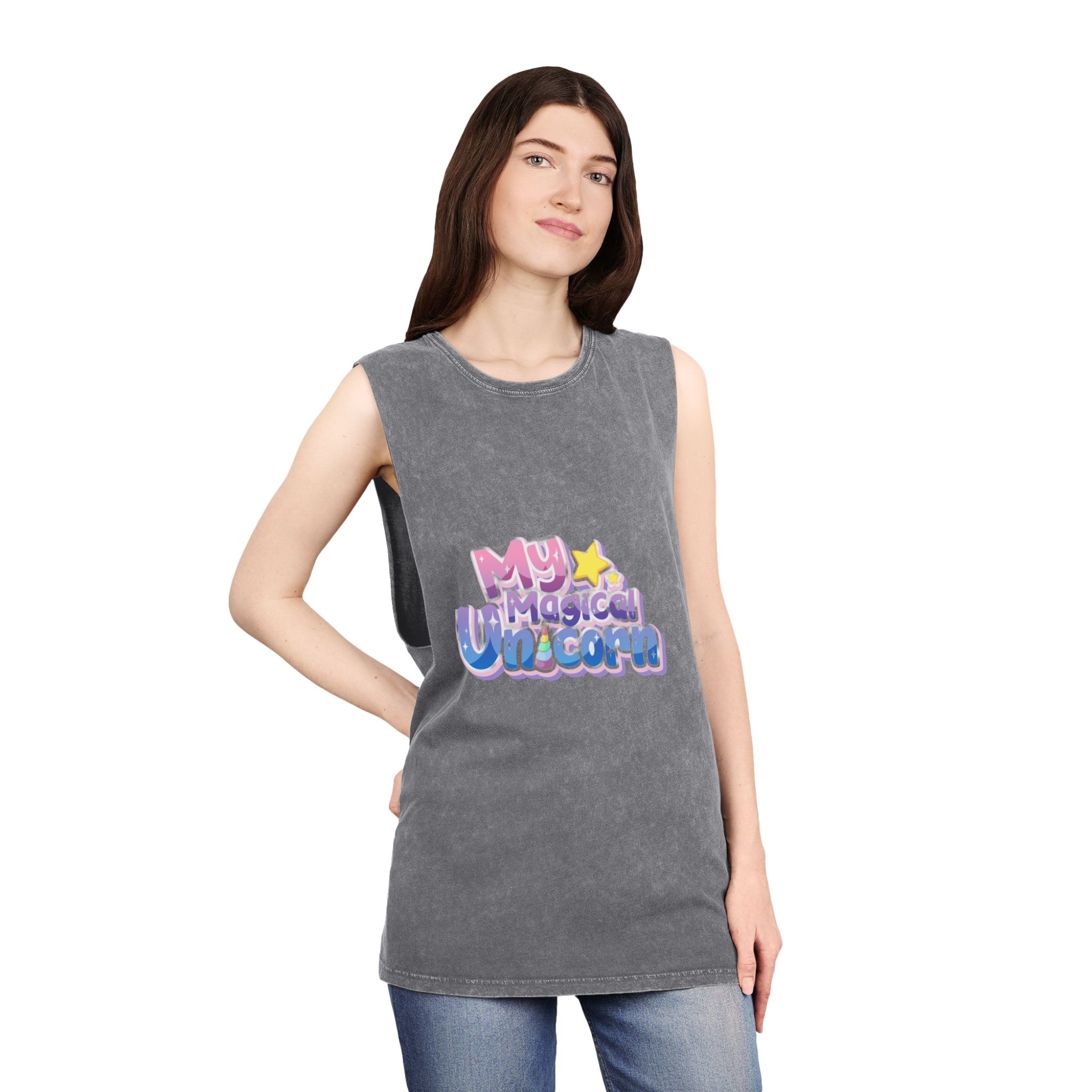 My Magical Unicorn Unisex Stonewash Tank Top - Image 12