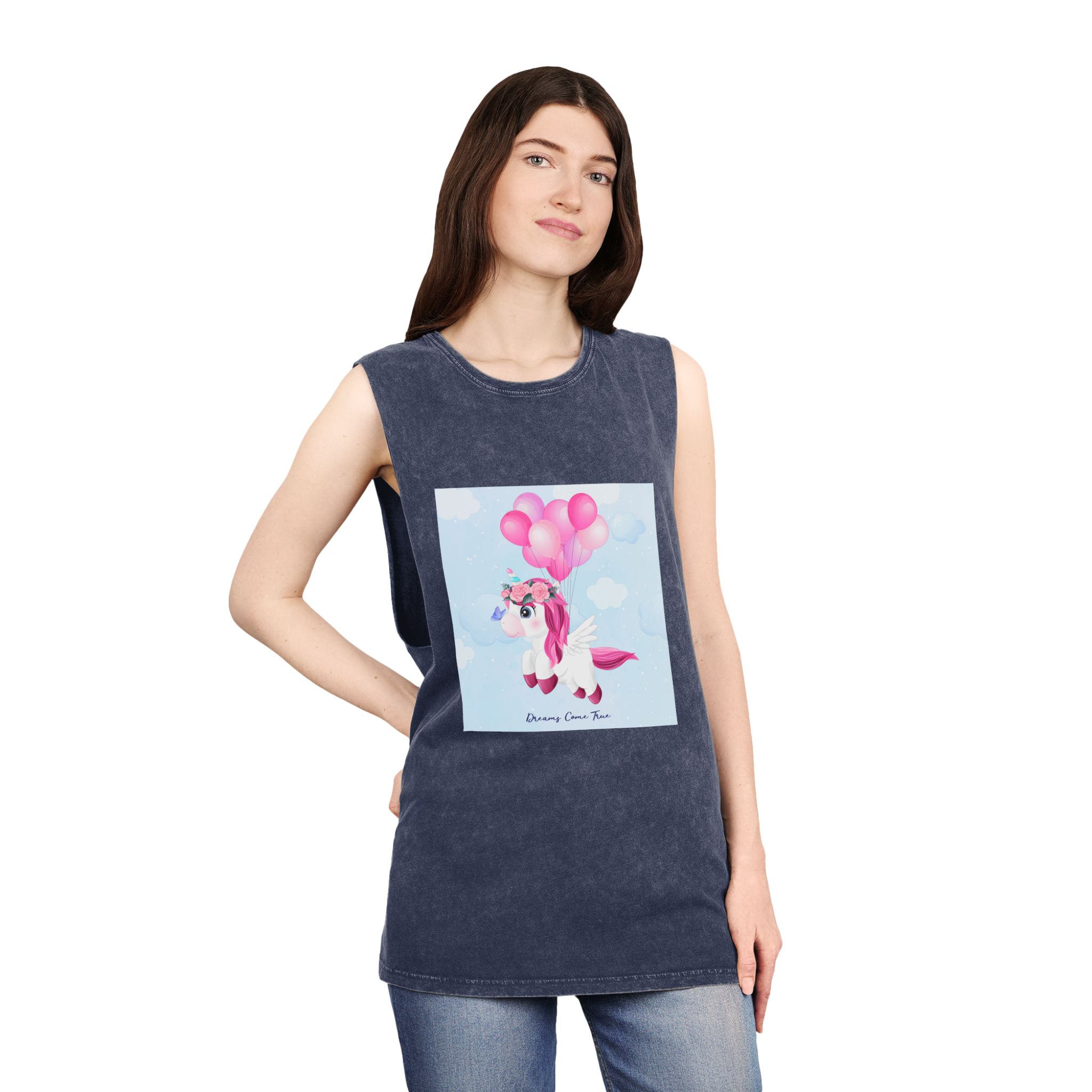 Unicorn V493 Unisex Stonewash Tank Top - Image 16