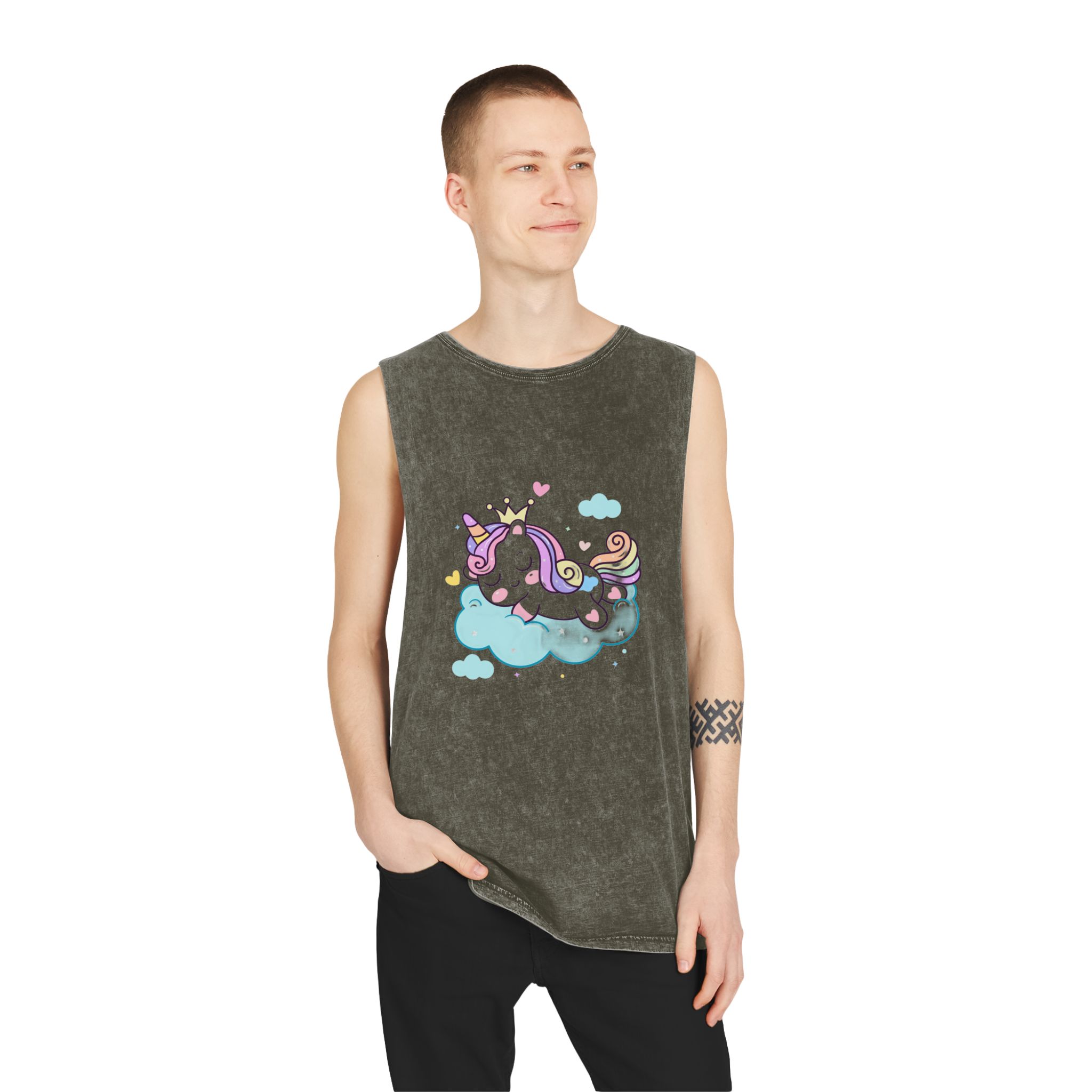 Unicorn V381 Unisex Stonewash Tank Top - Image 7