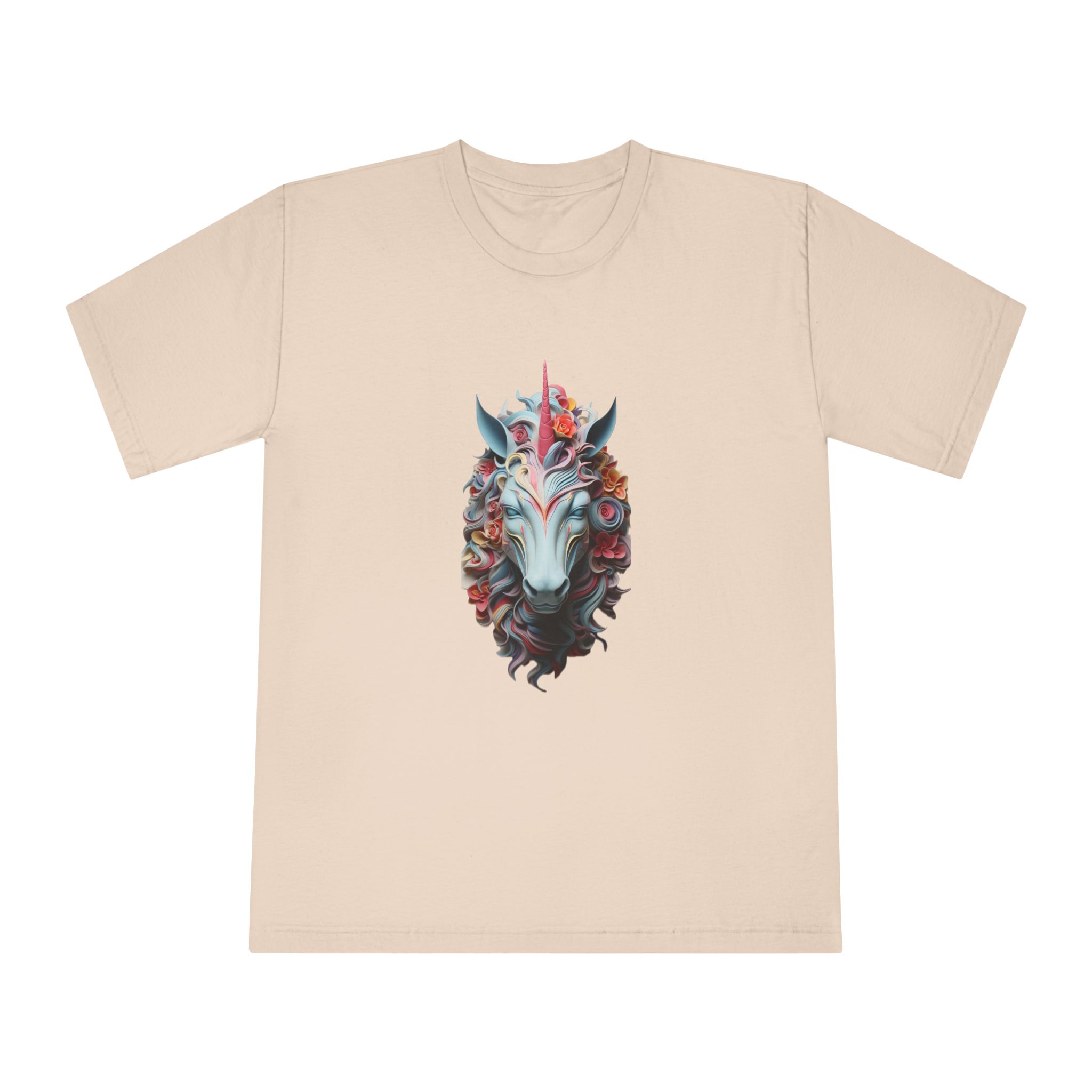 Colorful 3d Unicorn With Colorful Mane (2) Unisex Classic Crewneck T Shirt - Image 9