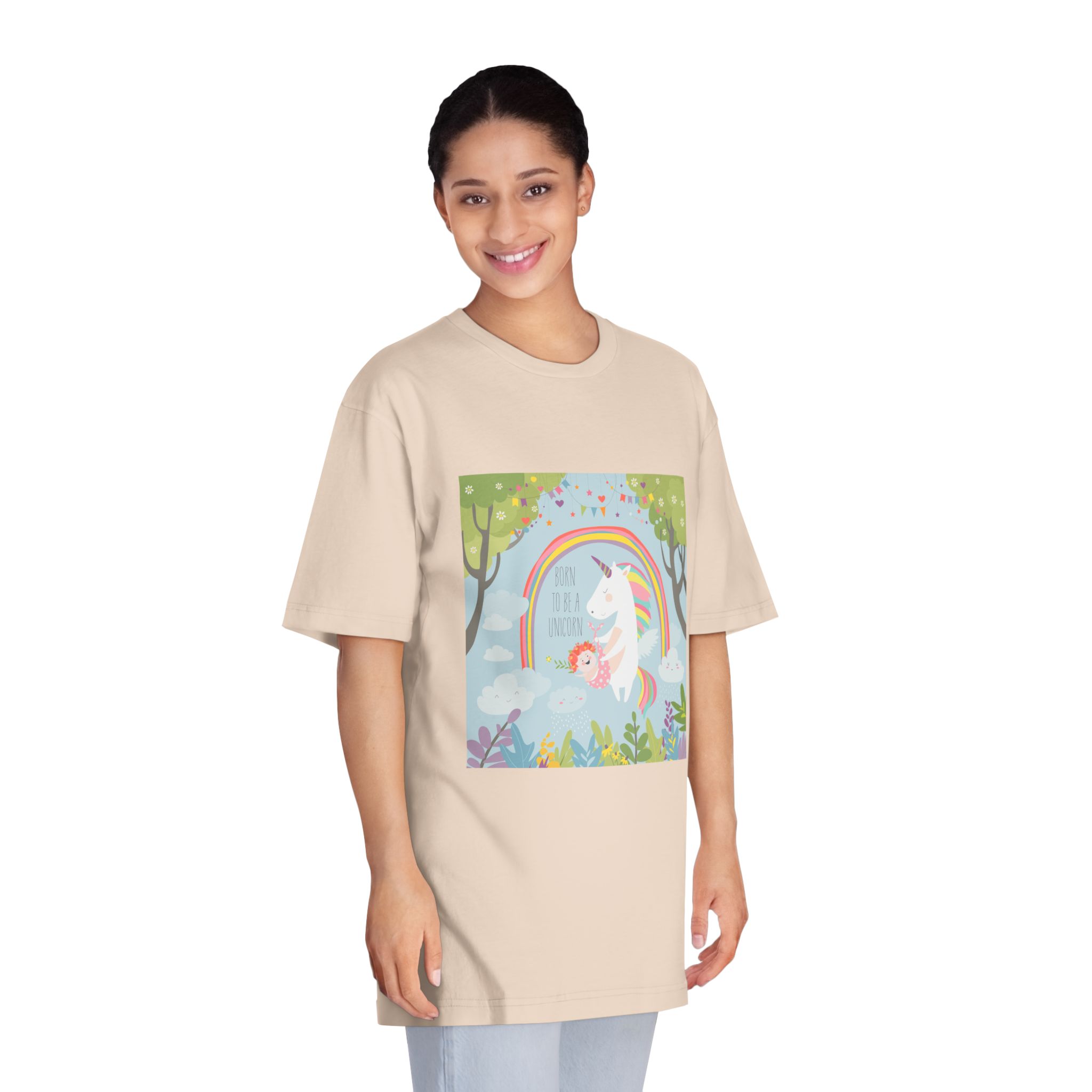 Cute Unicorn With Baby Unisex Classic Crewneck T Shirt - Image 11