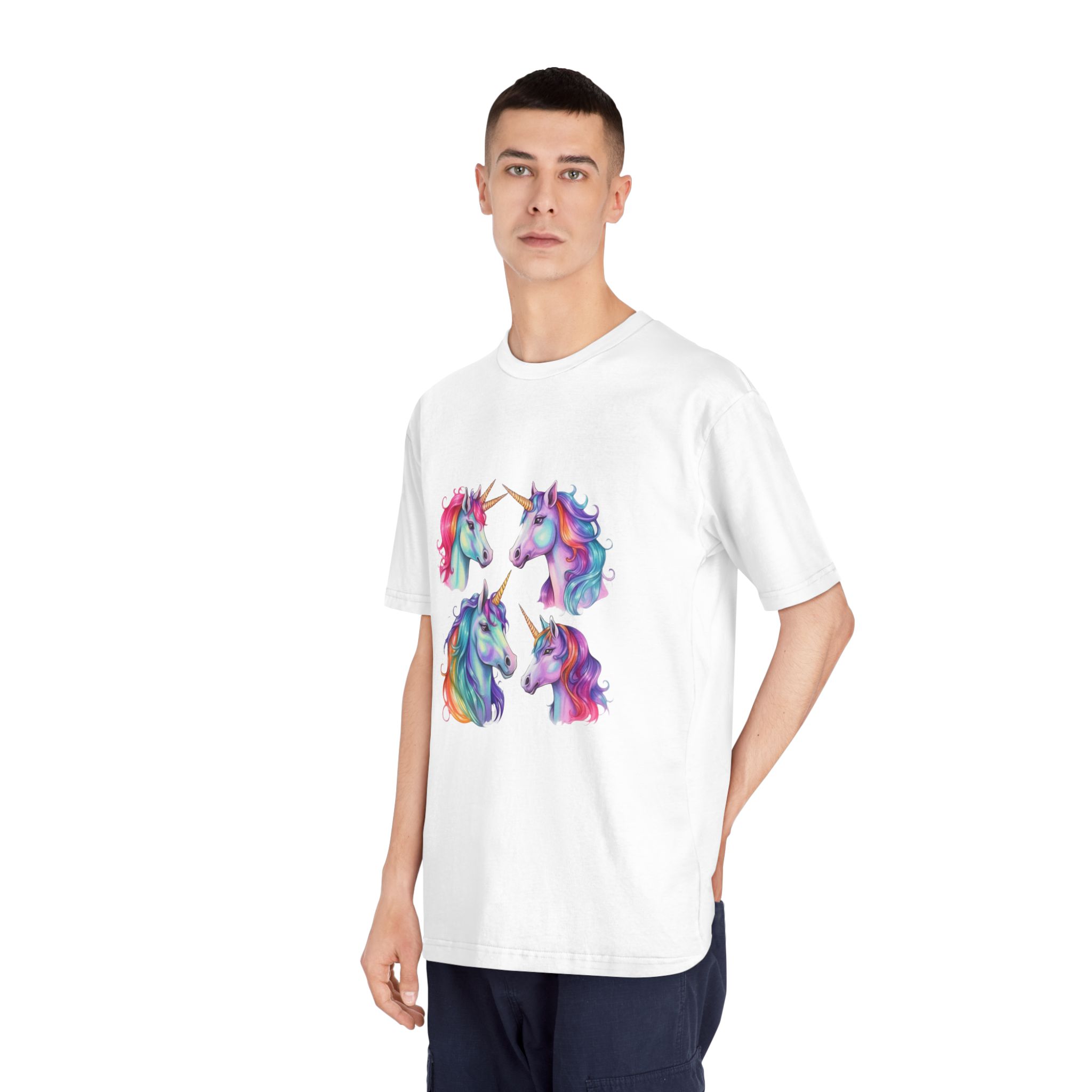 Unicorns 203 Unisex Classic Crewneck T Shirt - Image 4