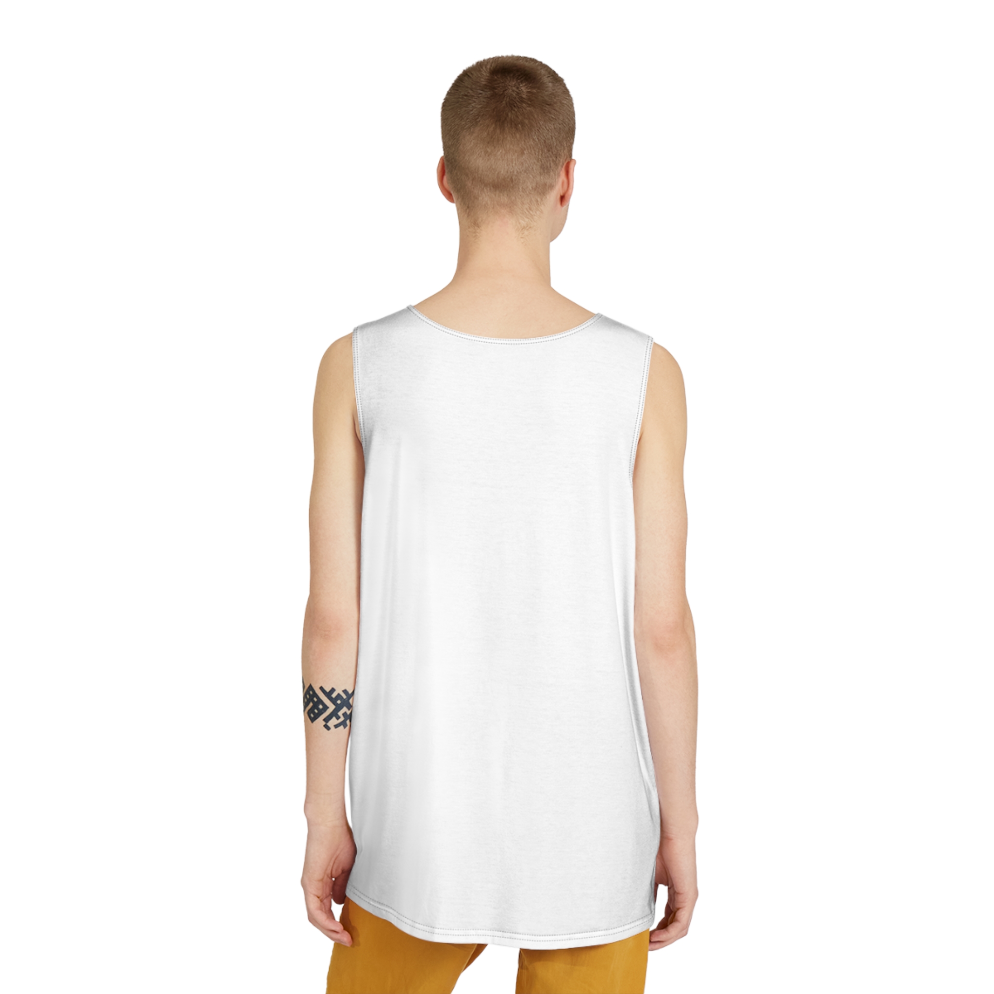 Cartoon Unicorn With Rainbow Mane Horn Generative Ai Mens Tank Aop - Image 4