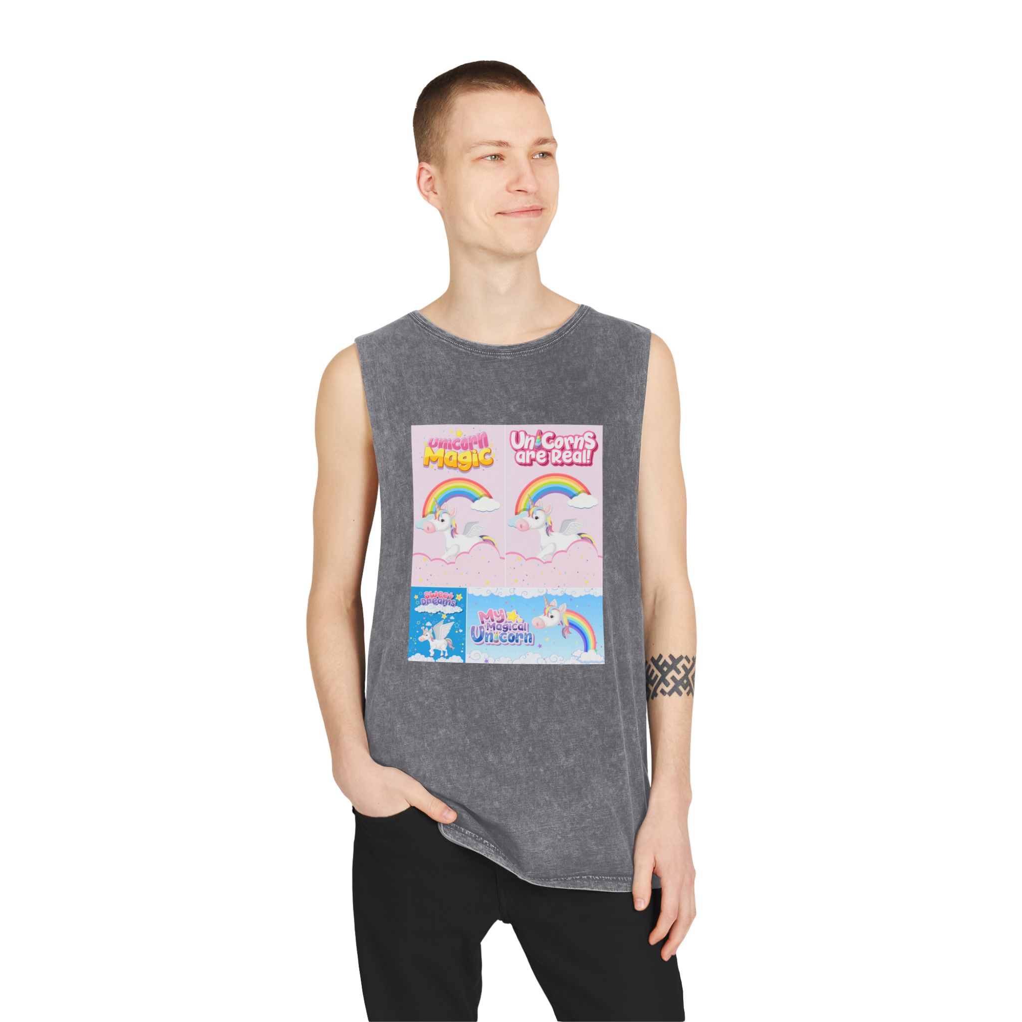 Unicorn V499 Unisex Stonewash Tank Top - Image 11
