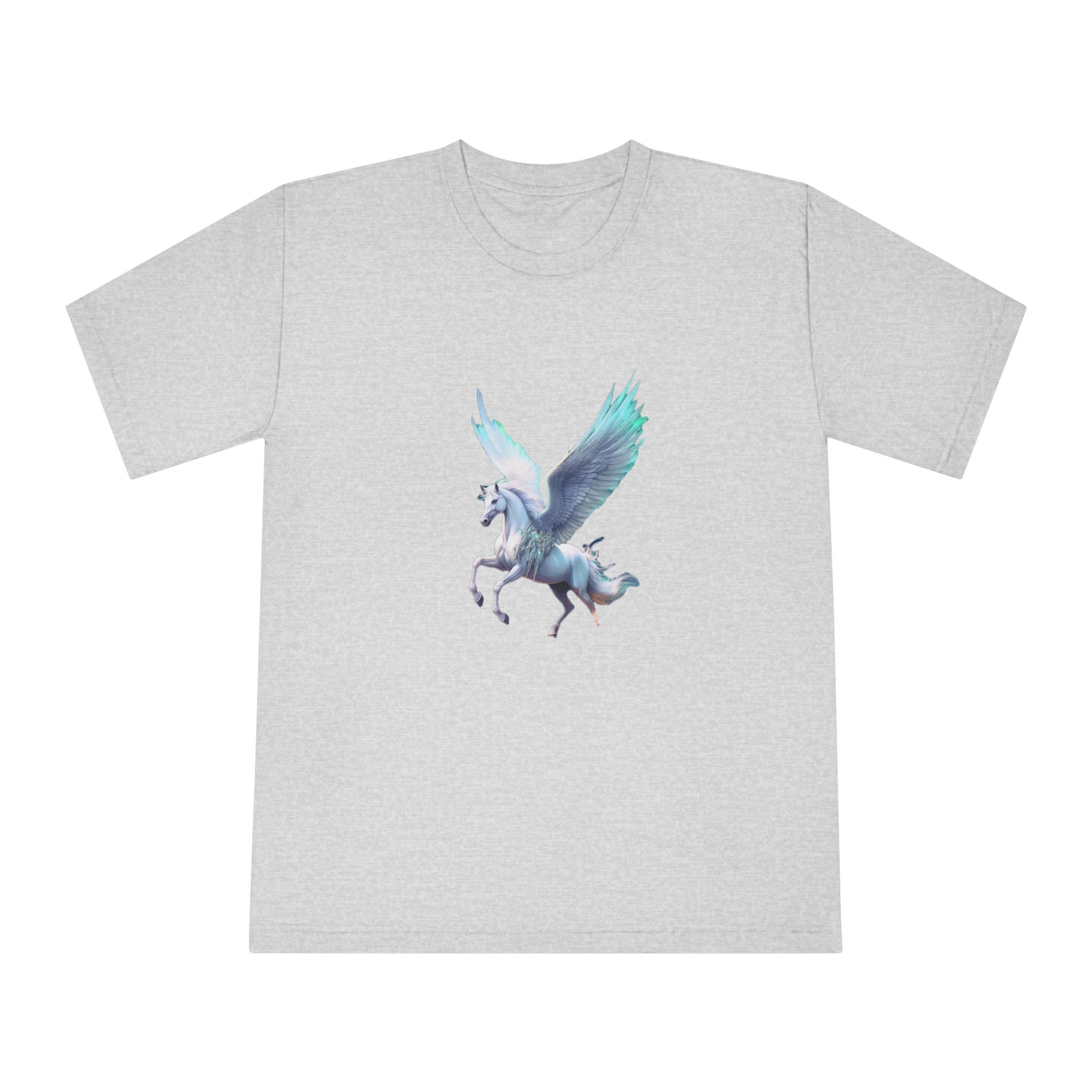 Unicorn With Wings Flying Sky With Full Moon Background Generative Ai Unisex Classic Crewneck T Shirt - Image 13