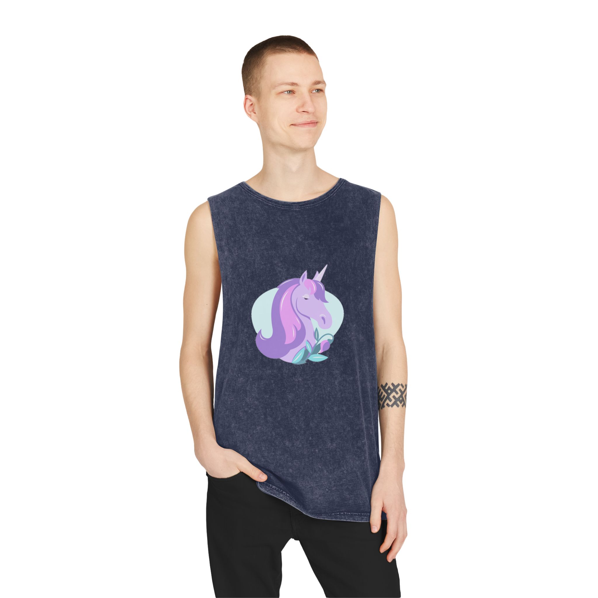 Unicorn V330 Unisex Stonewash Tank Top - Image 15