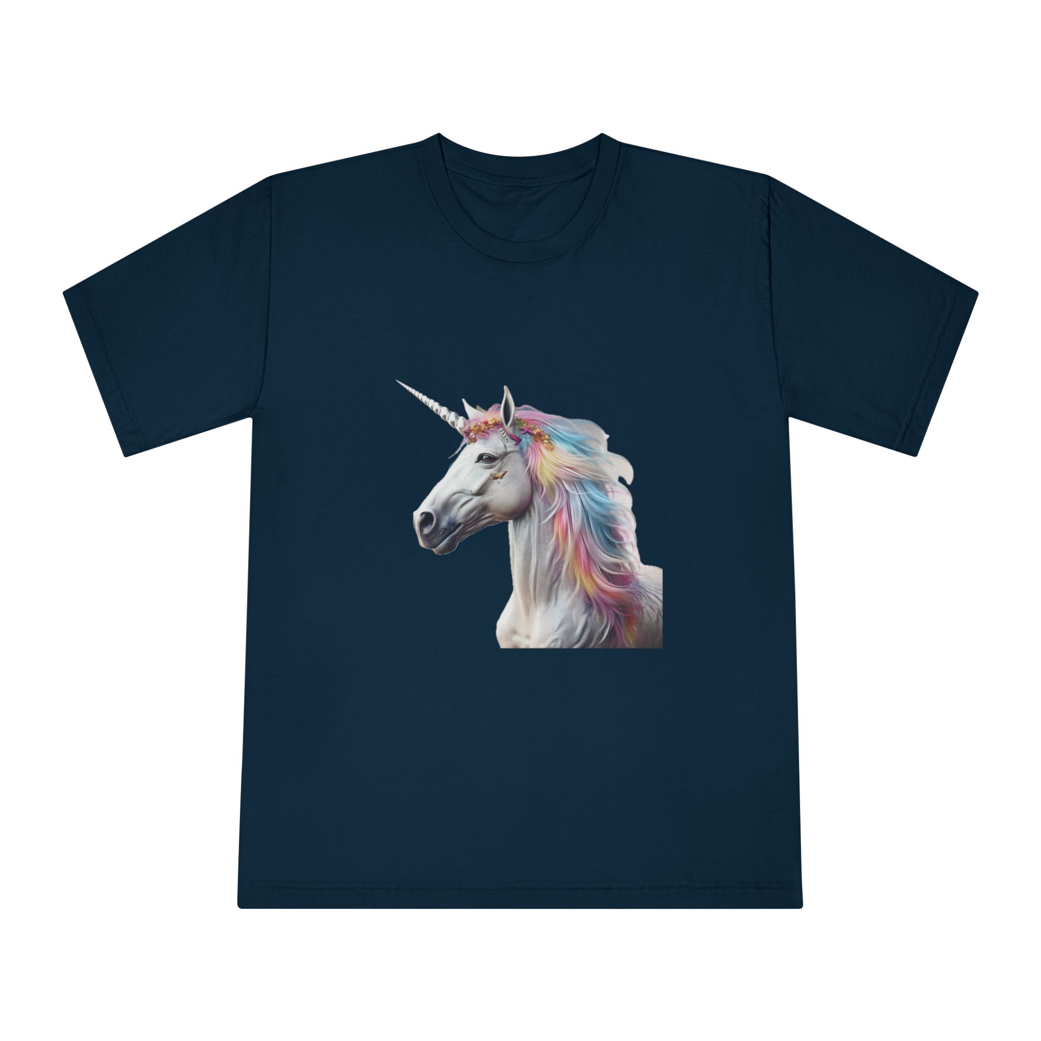 Colorful 3d Mythical Unicorn (3) Unisex Classic Crewneck T Shirt - Image 17