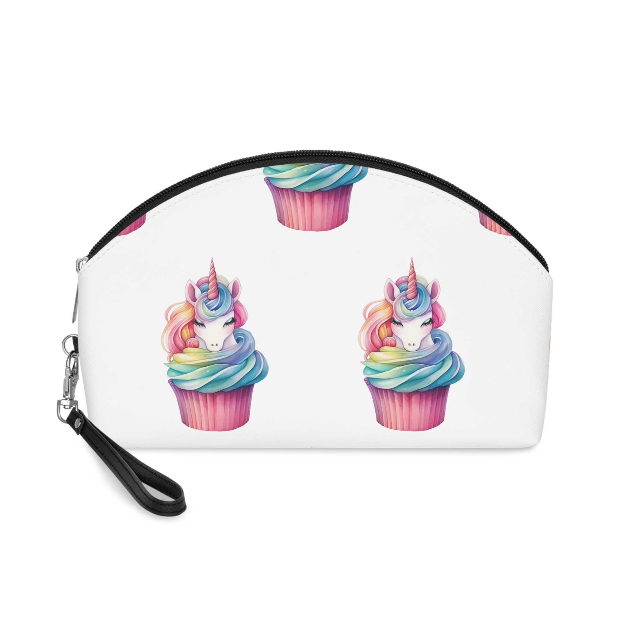 There Is Cupcake With Unicorn Face Top It Generative Ai Makeup Bag