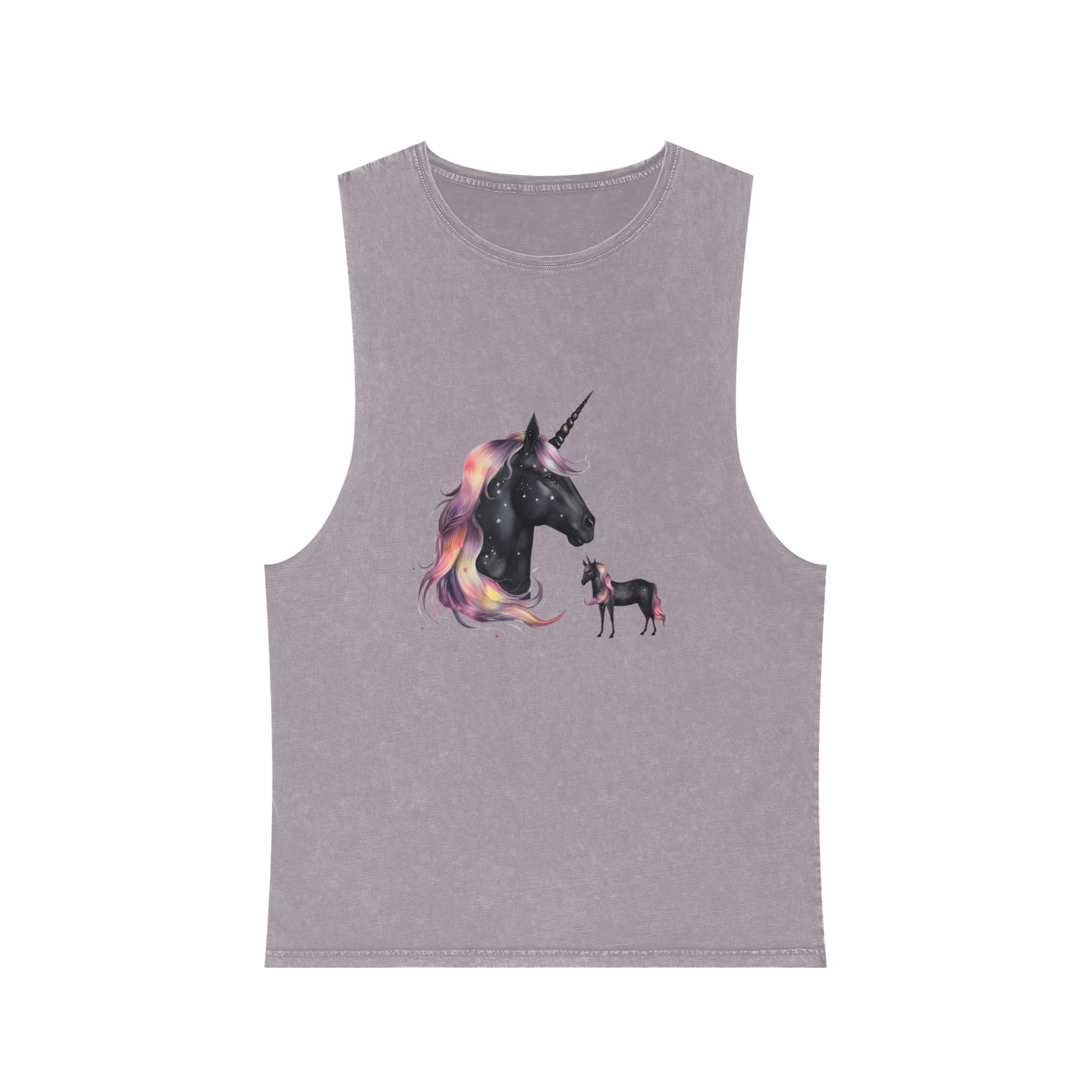 There Is Unicorn Star Sky Generative Ai Unisex Stonewash Tank Top - Image 17