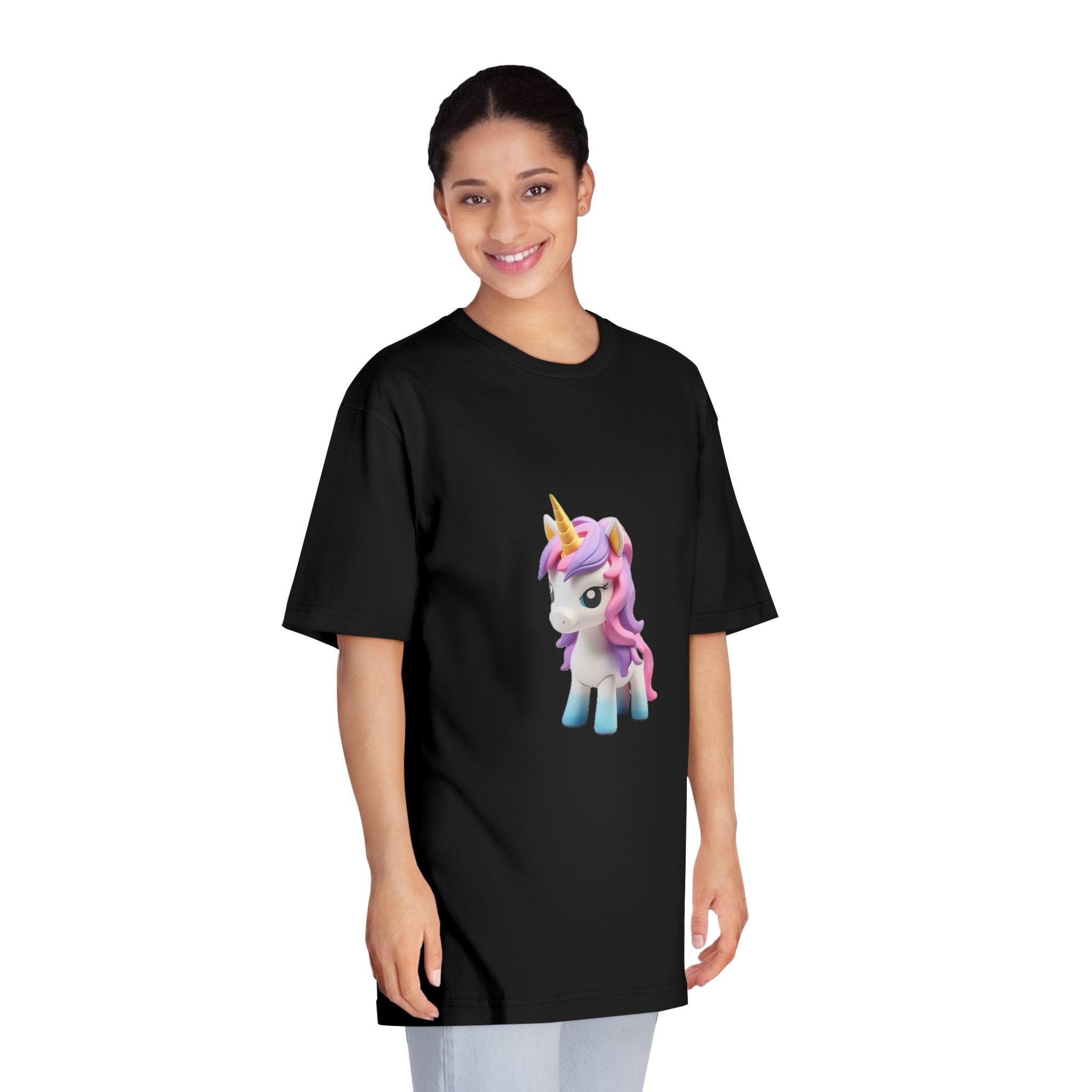 Mythical Unicorn Kids Figurine Style (5) Unisex Classic Crewneck T Shirt - Image 7