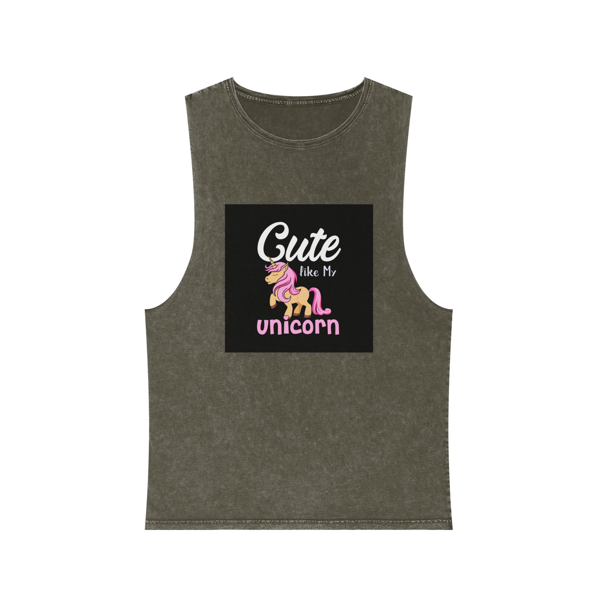 Unicorn 12 Unisex Stonewash Tank Top - Image 5