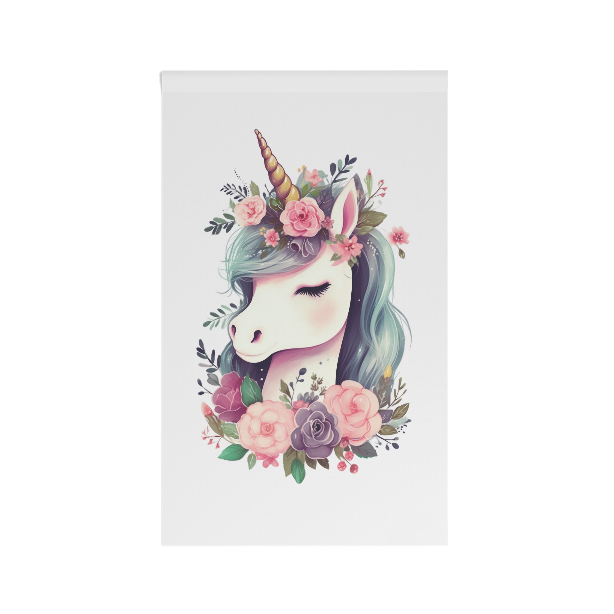 Unicorn With Floral Crown Its Head House Banner - Image 2