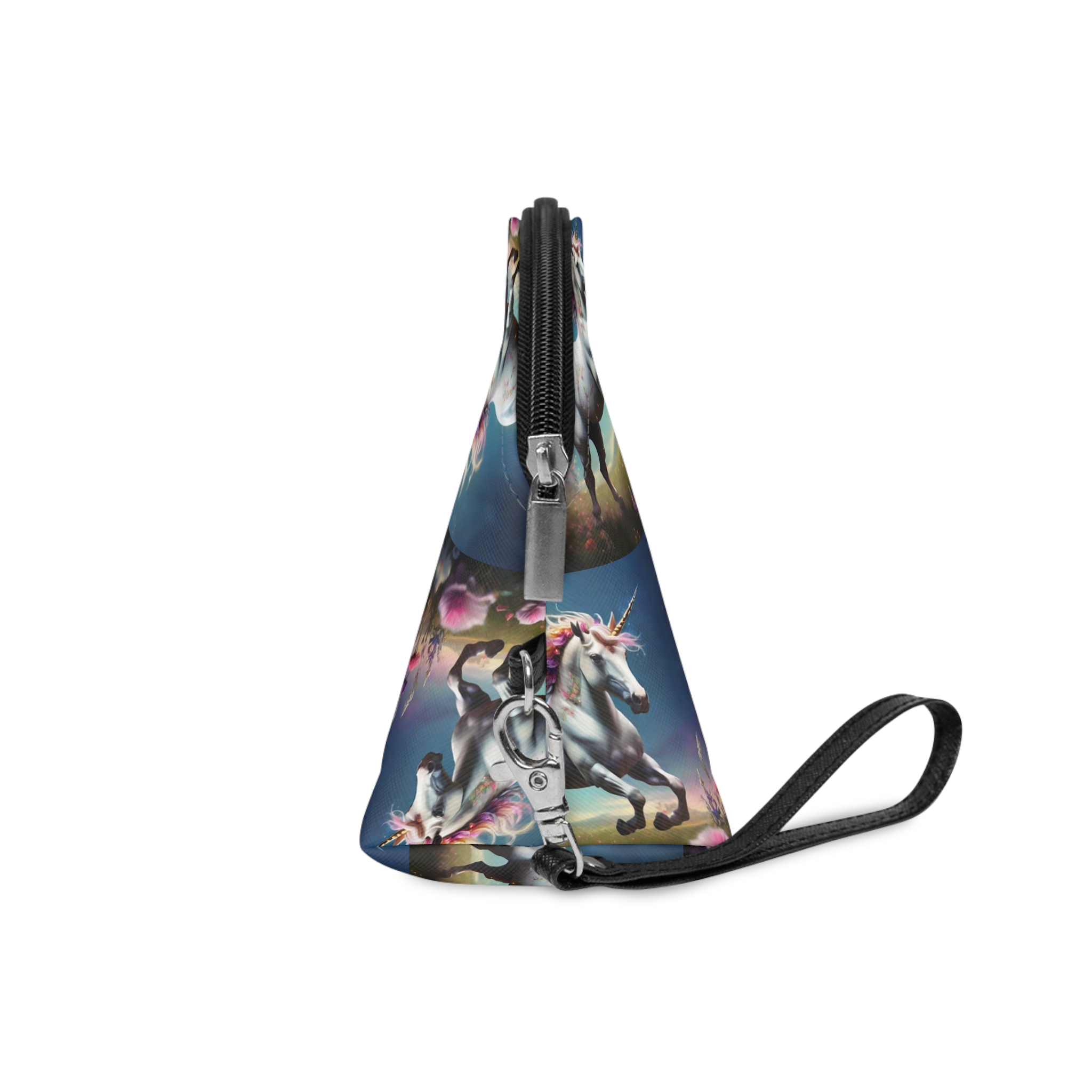 Beautiful Unicorn Running Magical Meadow Unicorn Background Images Whimsical Unicorn (34) Makeup Bag - Image 3