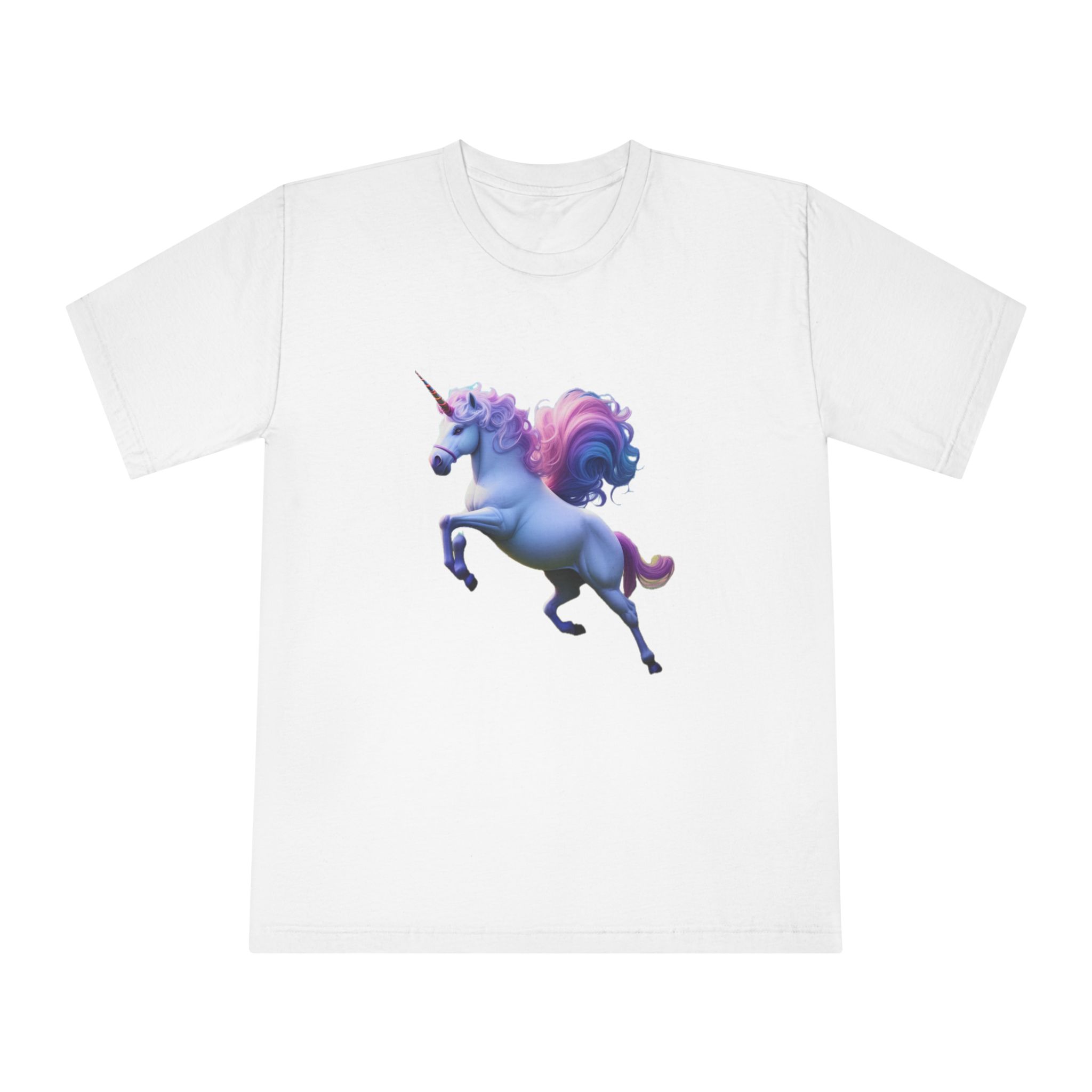 Beautiful Unicorn Running Magical Meadow Unicorn Background Images Whimsical Unicorn (26) Unisex Classic Crewneck T Shirt