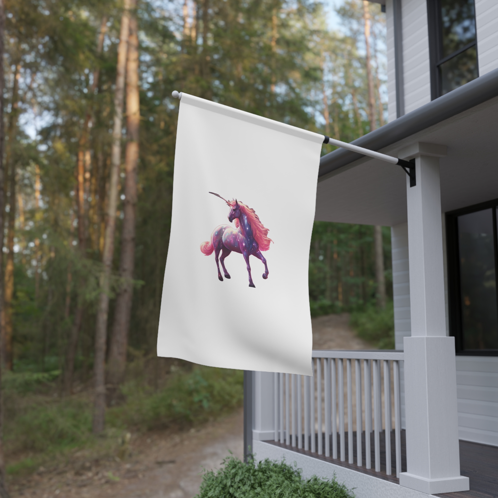 Unicorn With Pink Mane Stars It House Banner - Image 4