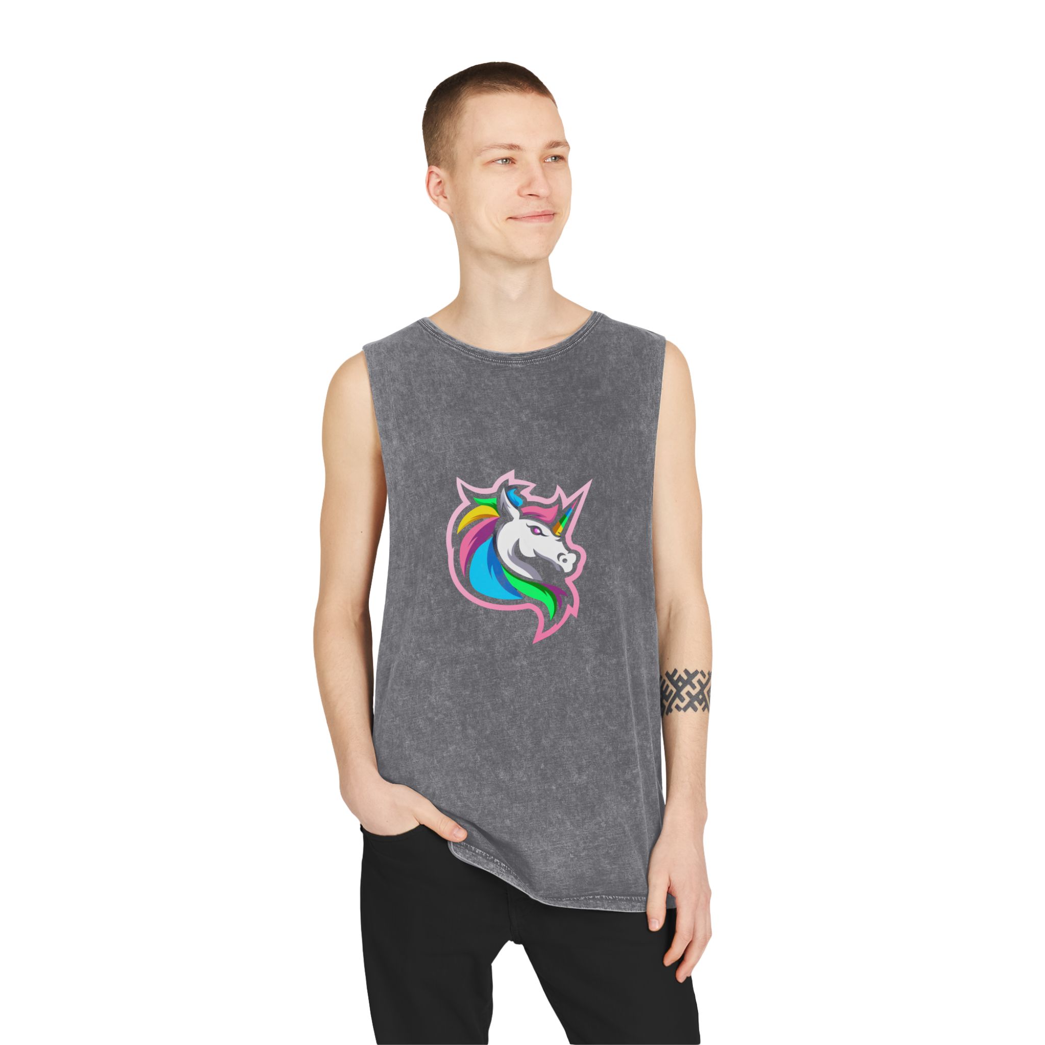 Unicorn V528 Unisex Stonewash Tank Top - Image 11