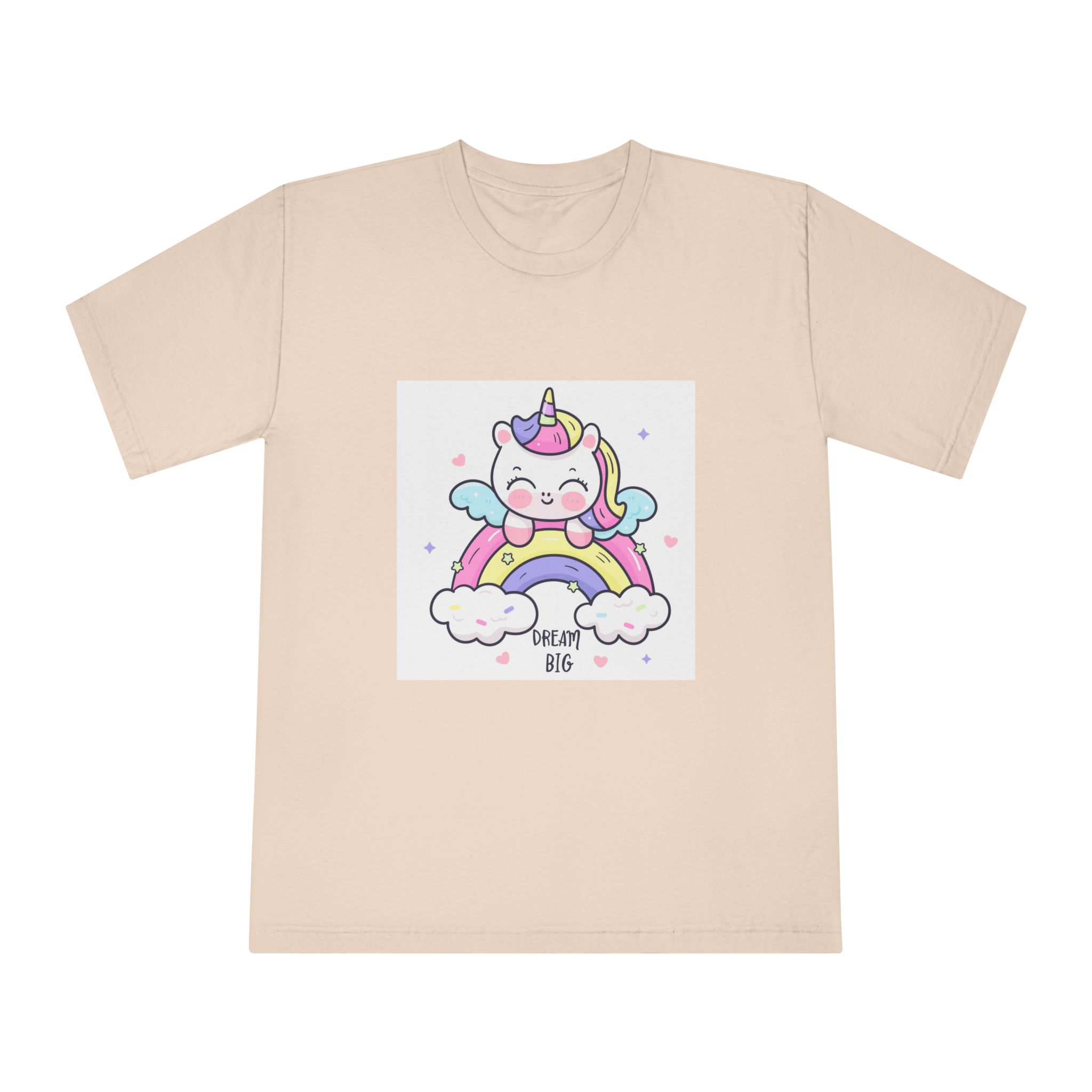 Cute Unicorn Rainbow Kawaii Animal Baby Cartoon Dream Big Unisex Classic Crewneck T Shirt - Image 9