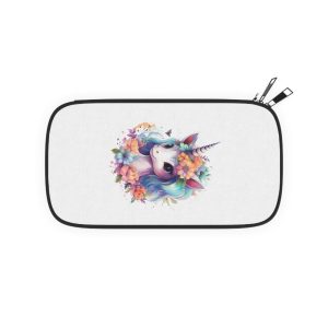 Cute Colorful Magic Unicorn With Flowers Watercolor Style (3) Copy Passport Wallet