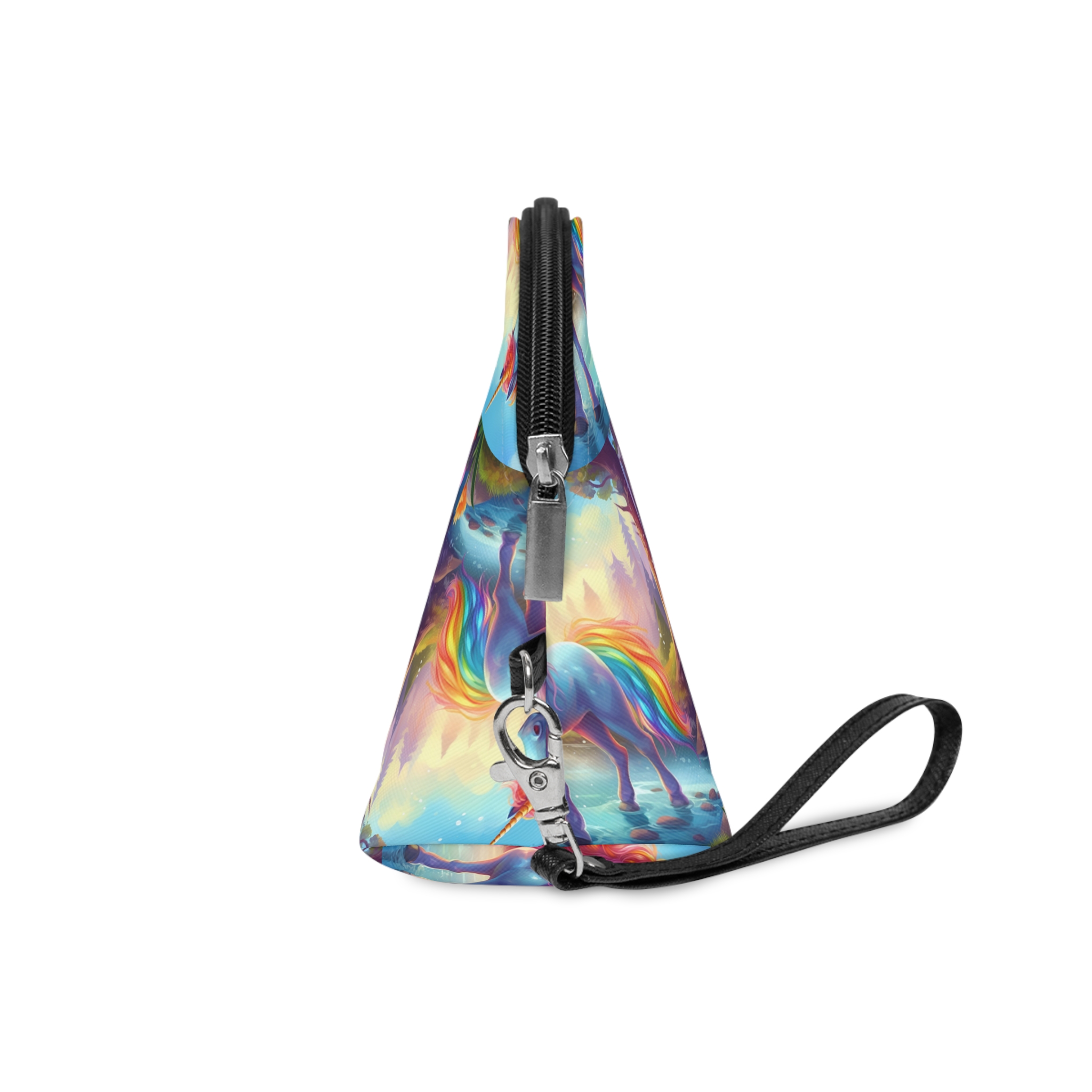 Unicorn Standing Stream Water Forest Generative Ai Makeup Bag - Image 3