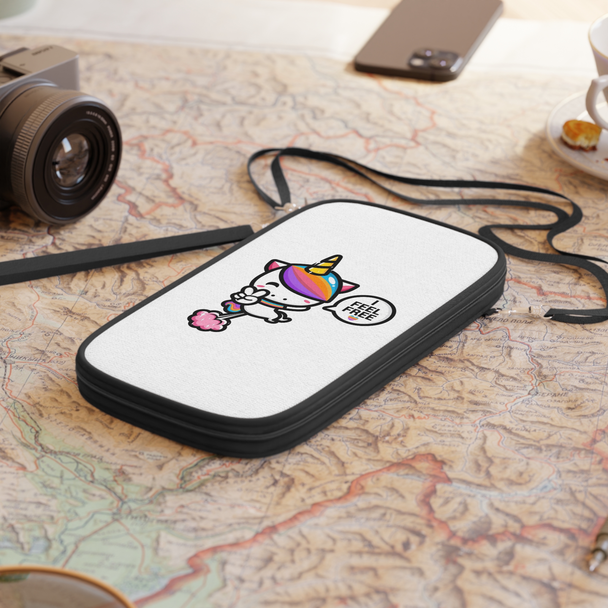 Cute Unicorn Is Flying With Fart Passport Wallet - Image 4