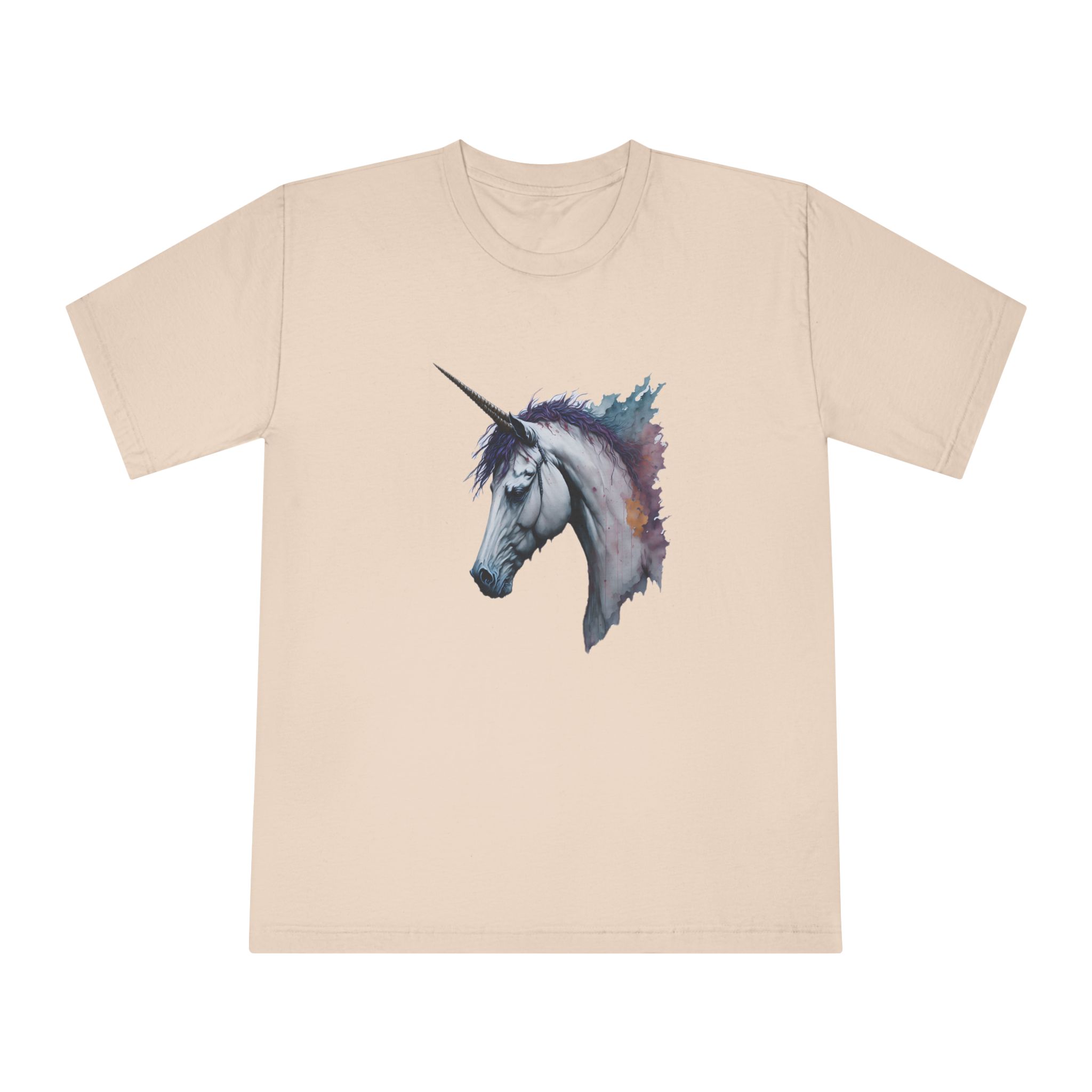 Illustration Unicorn Painted Watercolor Technique Generative Ai Decorative Painting Unisex Classic Crewneck T Shirt - Image 9