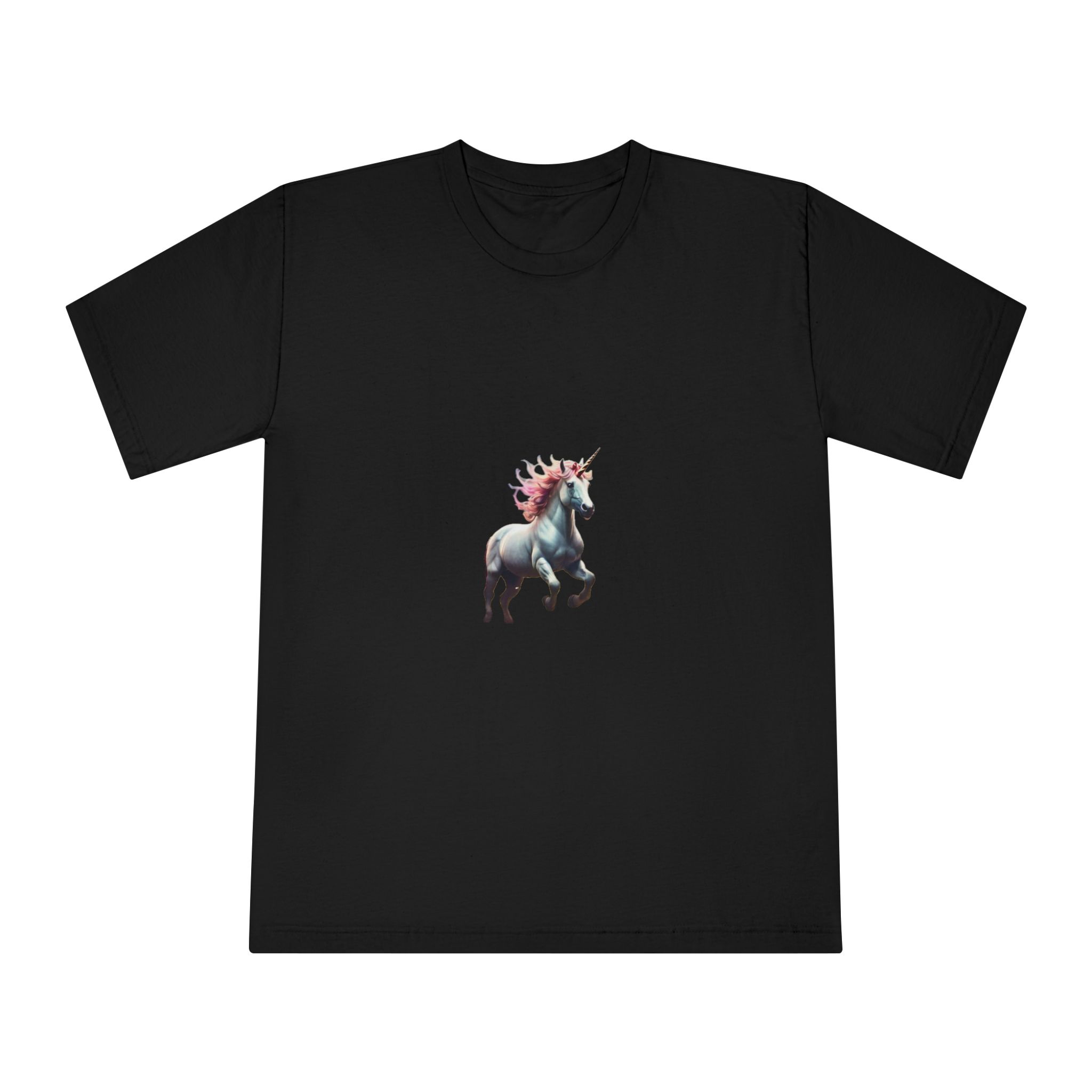 Beautiful Unicorn Running Magical Meadow Unicorn Background Images Whimsical Unicorn (22) Unisex Classic Crewneck T Shirt - Image 5