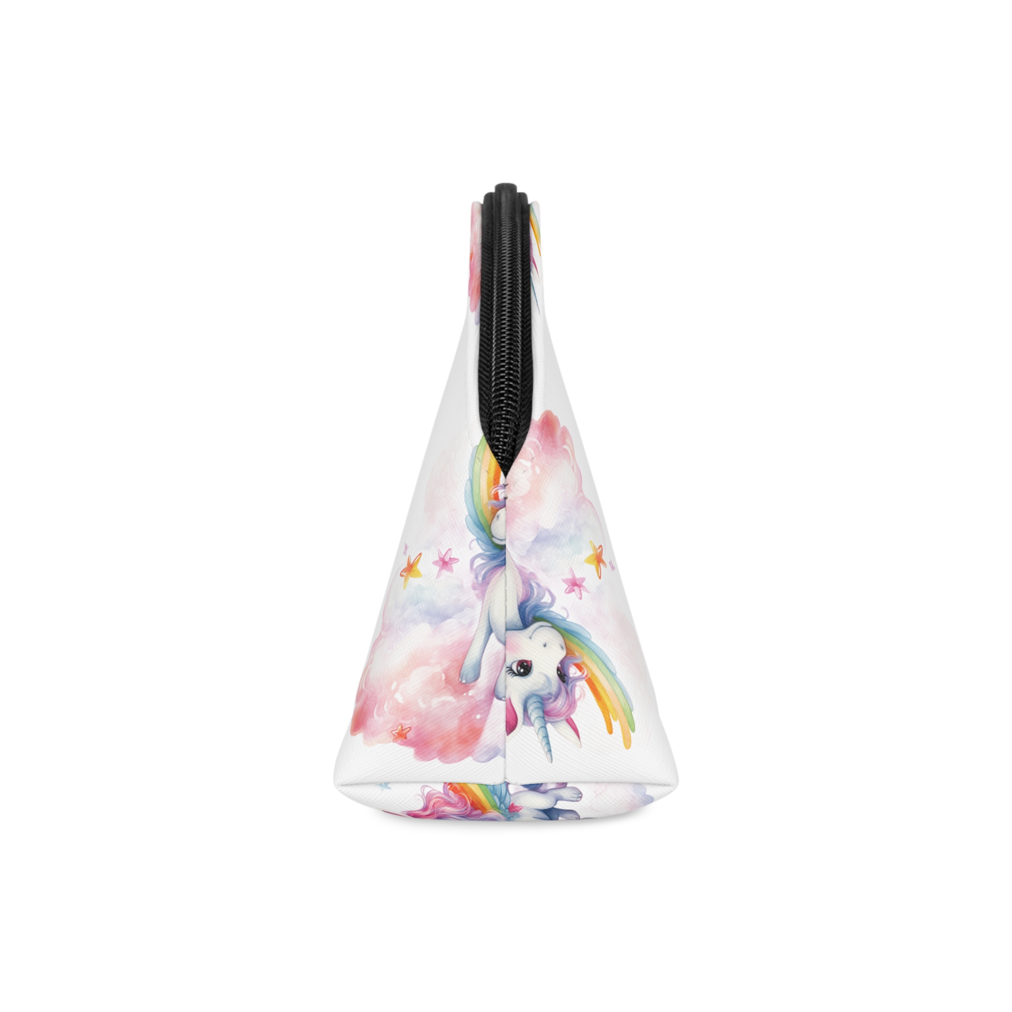 There Is Unicorn With Rainbow Mane Wings Cloud Generative Ai Makeup Bag - Image 4