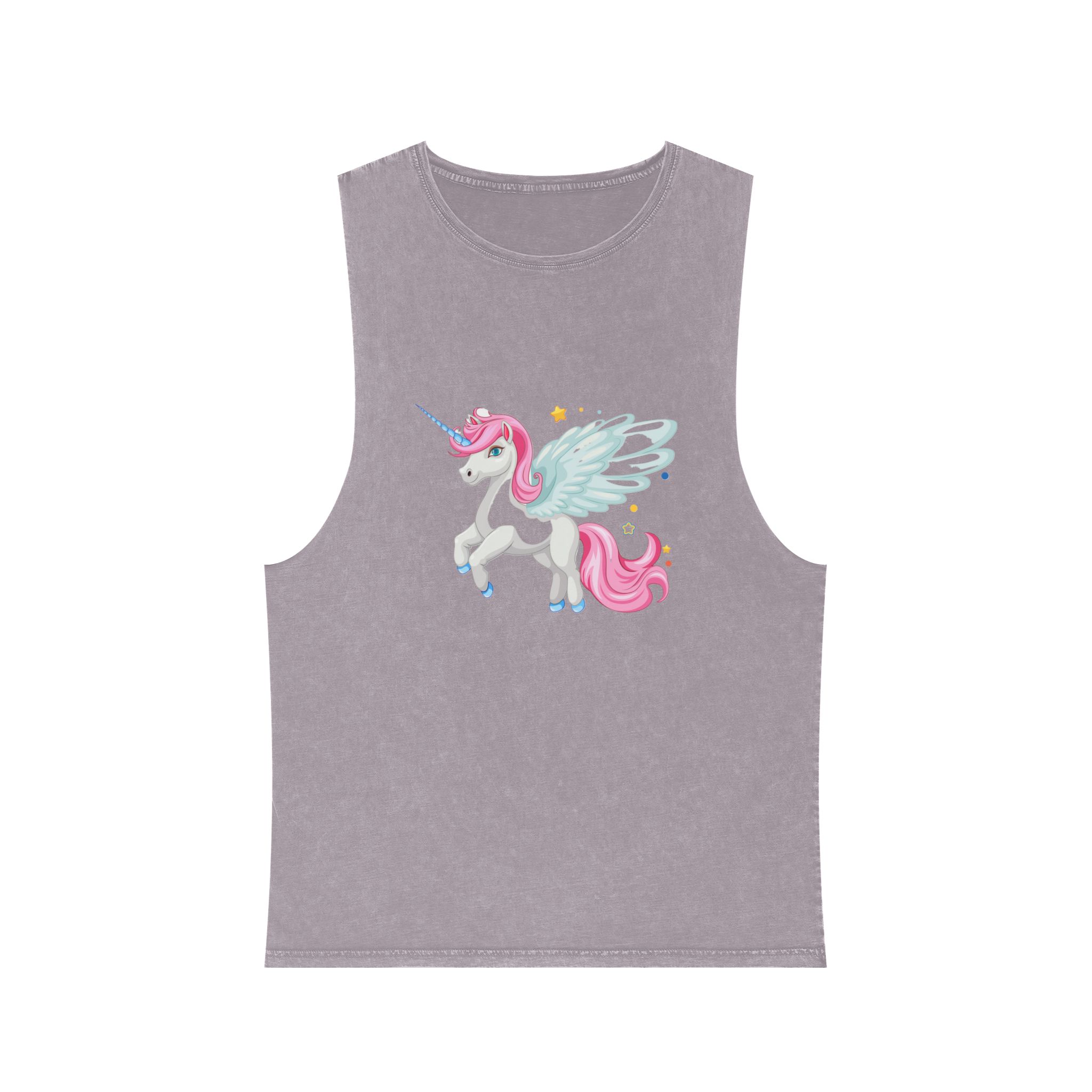 Beautiful Unicorn Unisex Stonewash Tank Top - Image 17