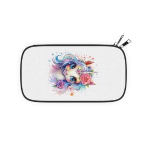 Cute Colorful Magic Unicorn With Flowers Watercolor Style (8) Copia Passport Wallet