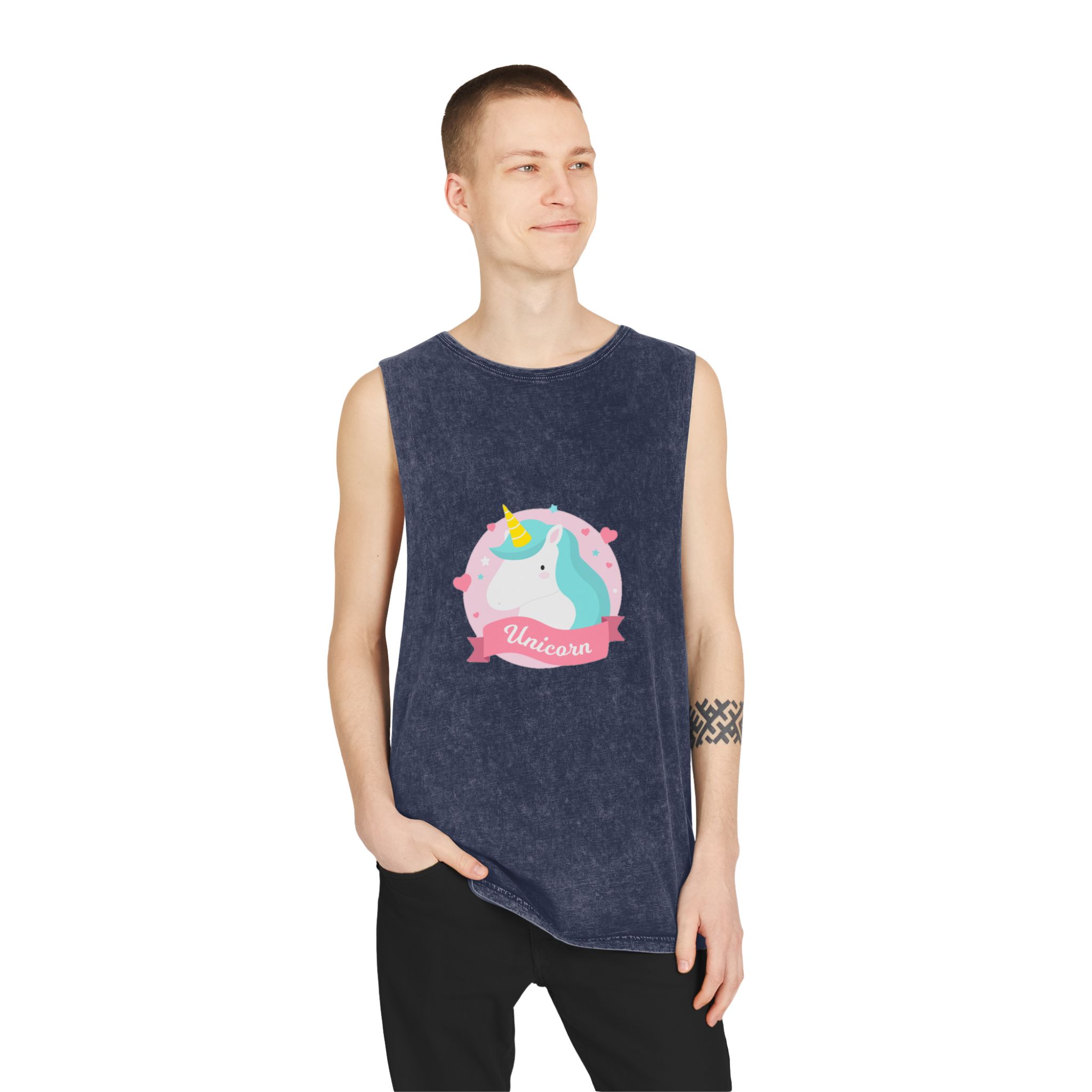 Unicorn V184 Unisex Stonewash Tank Top - Image 15
