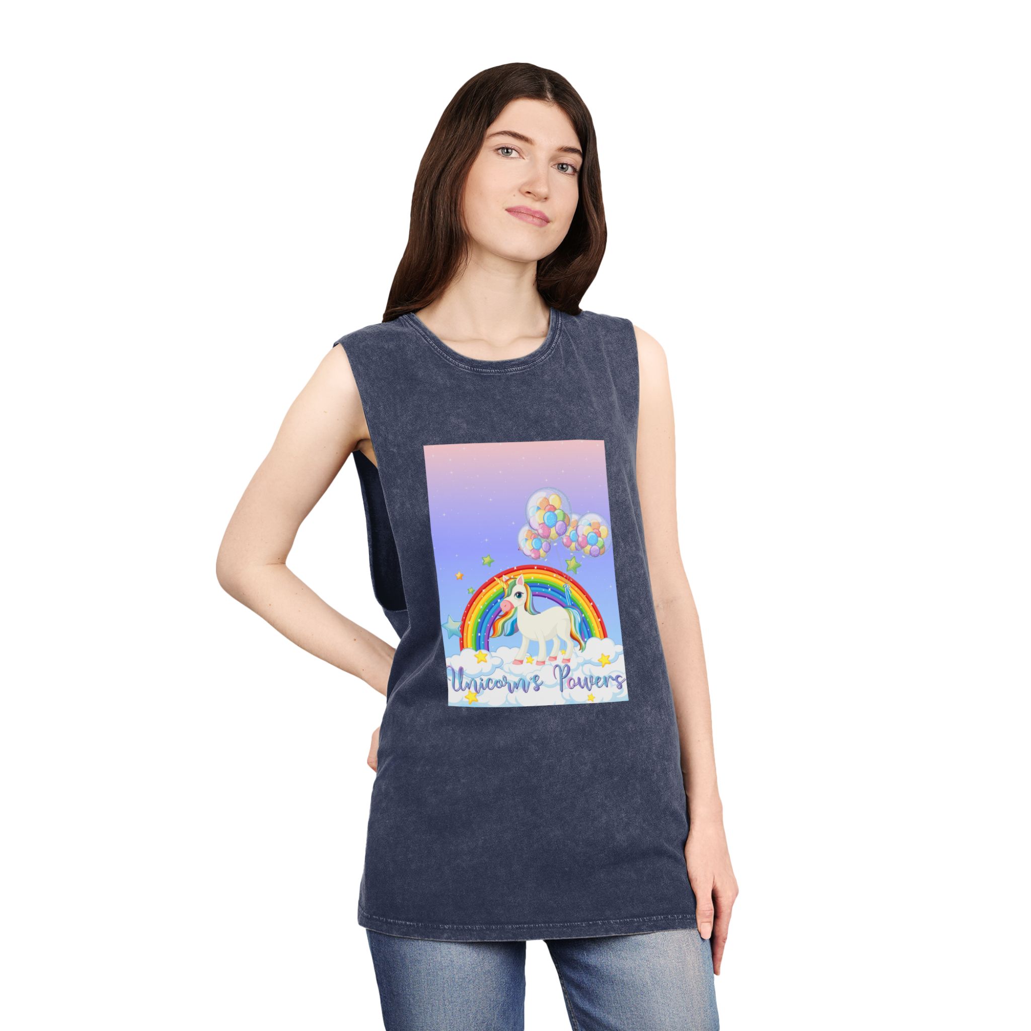 Unicorn V466 Unisex Stonewash Tank Top - Image 16