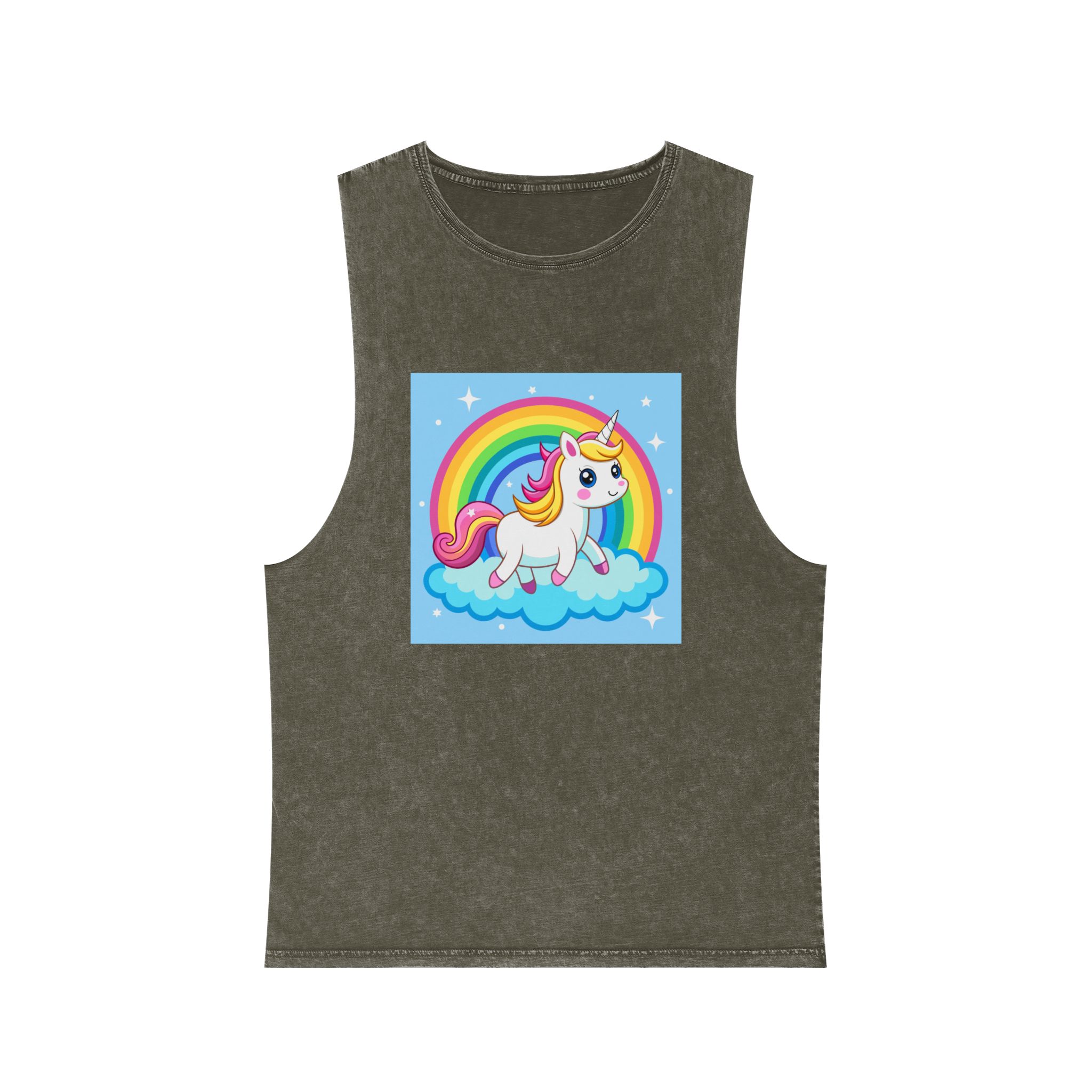Unicorn Copia 3 Unisex Stonewash Tank Top - Image 5