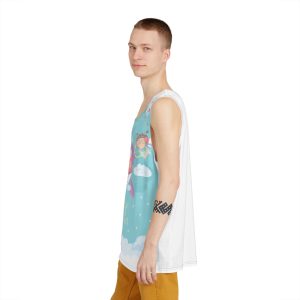 Cute Card With Fairy Unicorns Love Mens Tank Aop