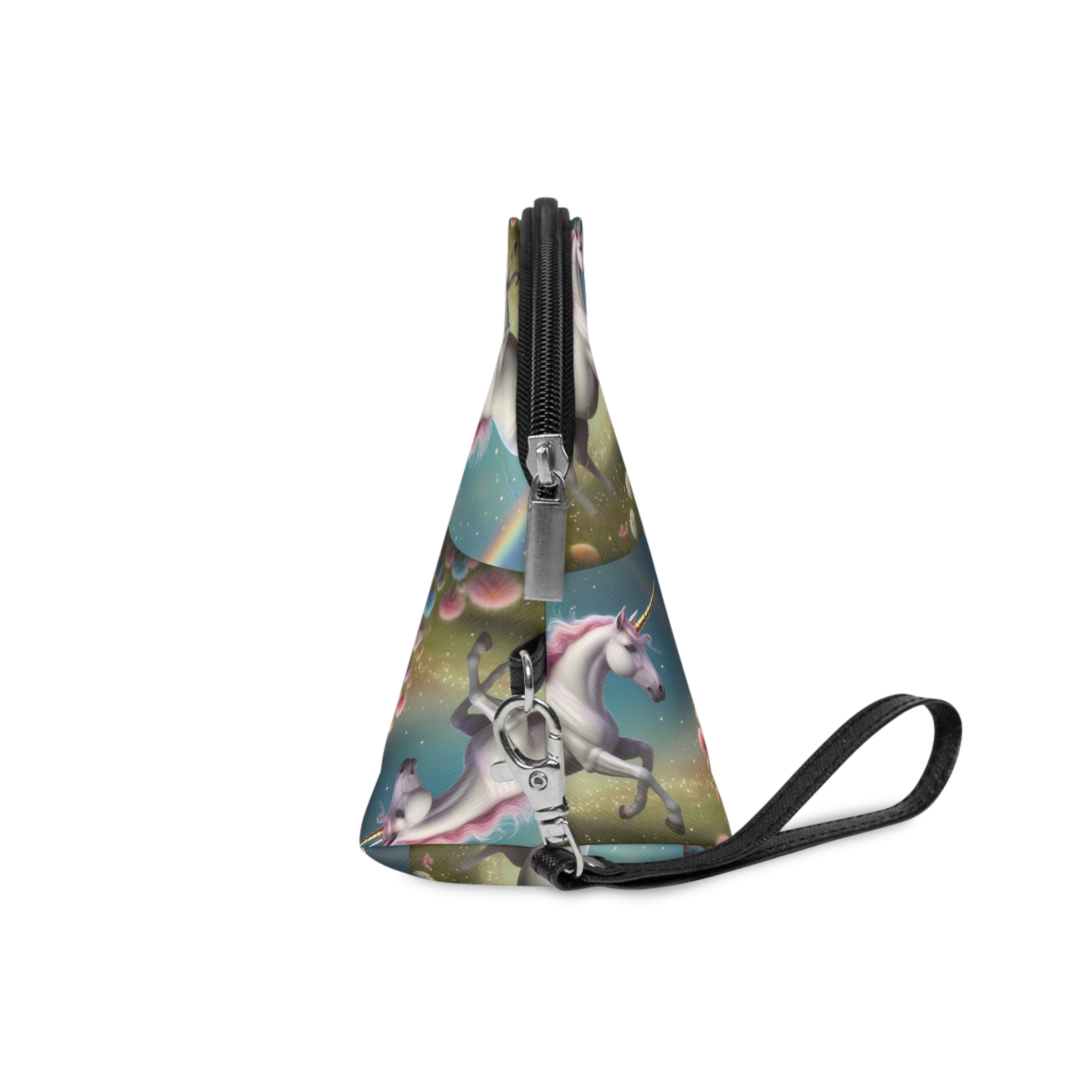 Beautiful Unicorn Running Magical Meadow Unicorn Background Images Whimsical Unicorn (71) Makeup Bag - Image 3