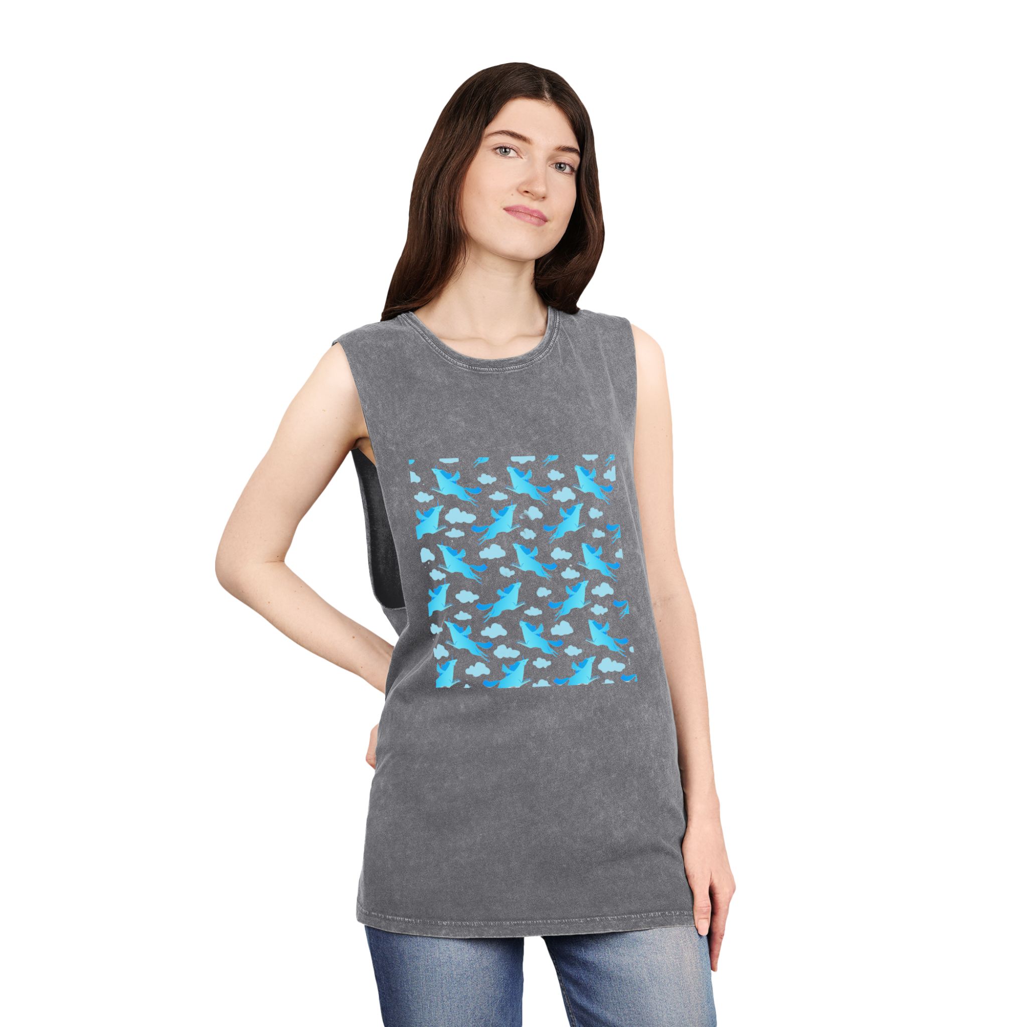 Unicorn V511 Unisex Stonewash Tank Top - Image 12