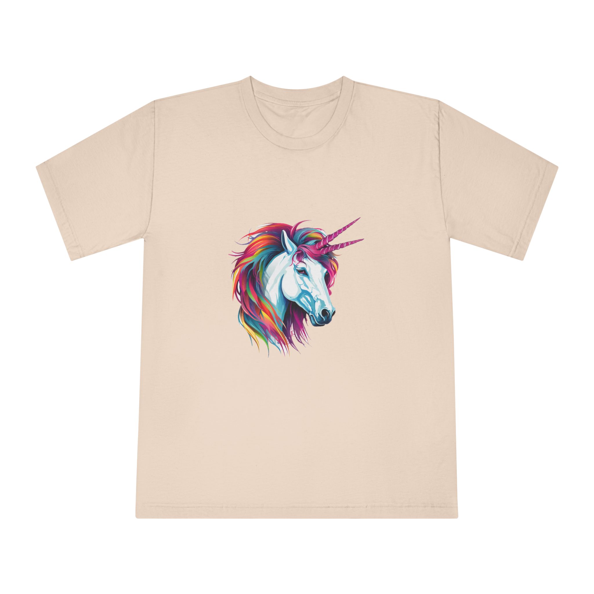 Close Up Unicorns Head With Colorful Mane Generative Ai Copy Unisex Classic Crewneck T Shirt - Image 9