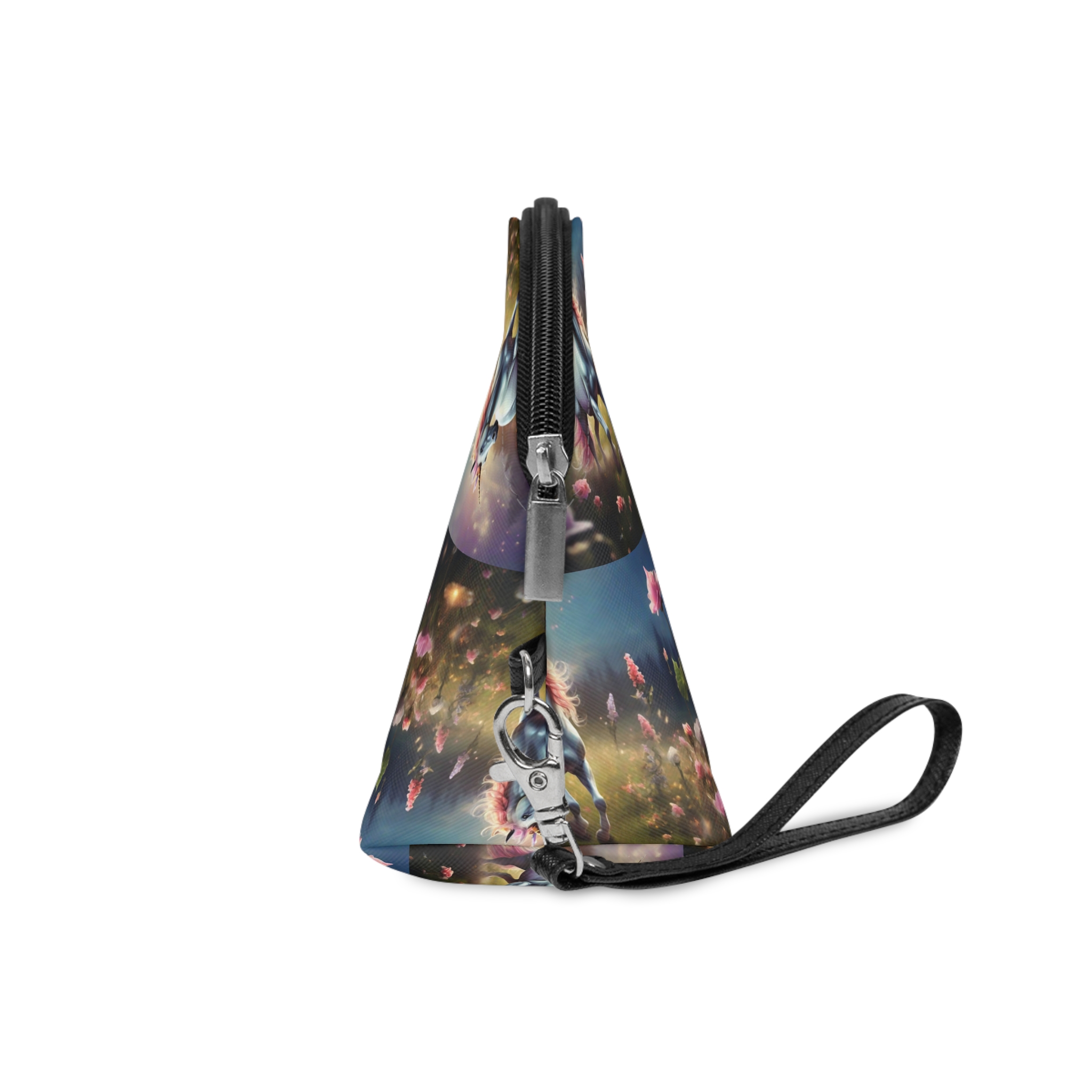 Beautiful Unicorn Running Magical Meadow Unicorn Background Images Whimsical Unicorn (20) Makeup Bag - Image 3