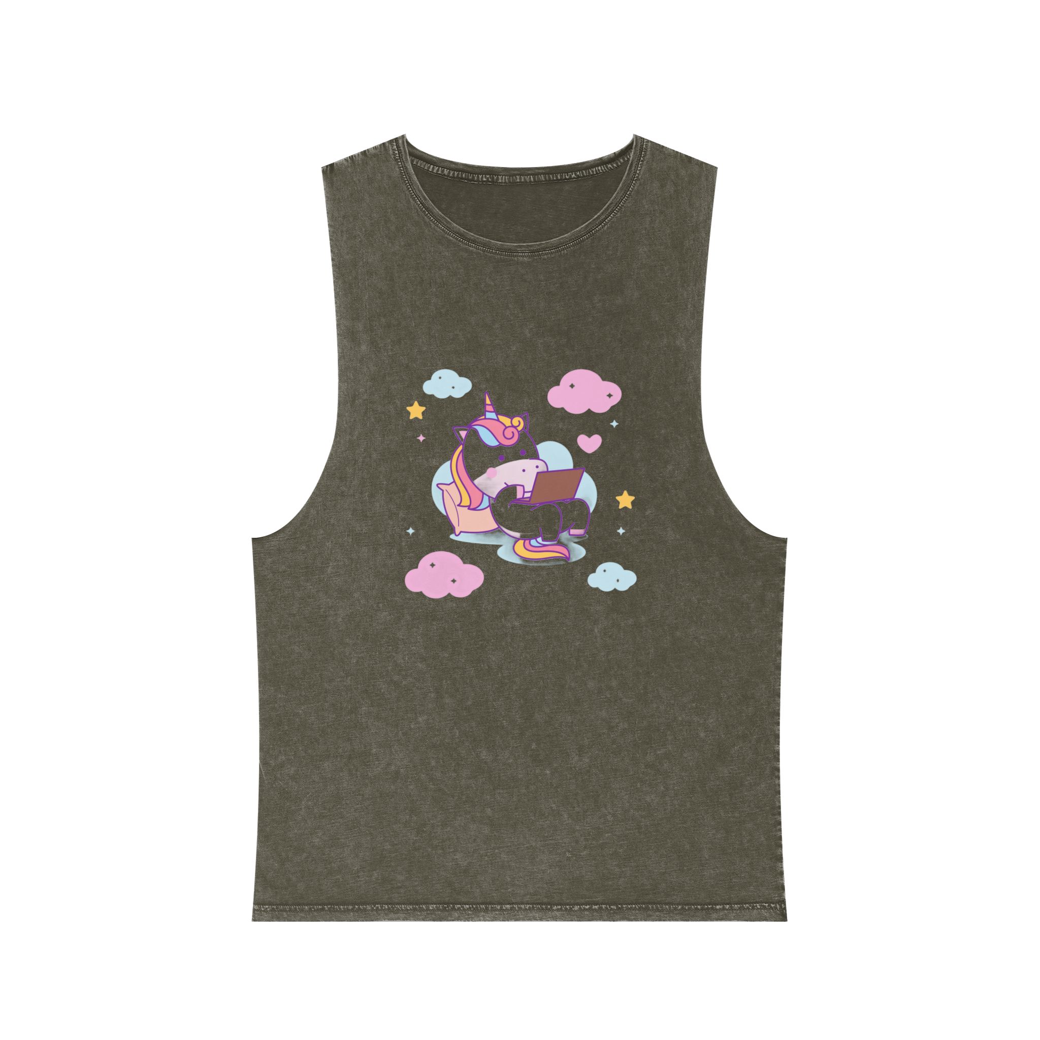 Unicorn V373 Unisex Stonewash Tank Top - Image 5