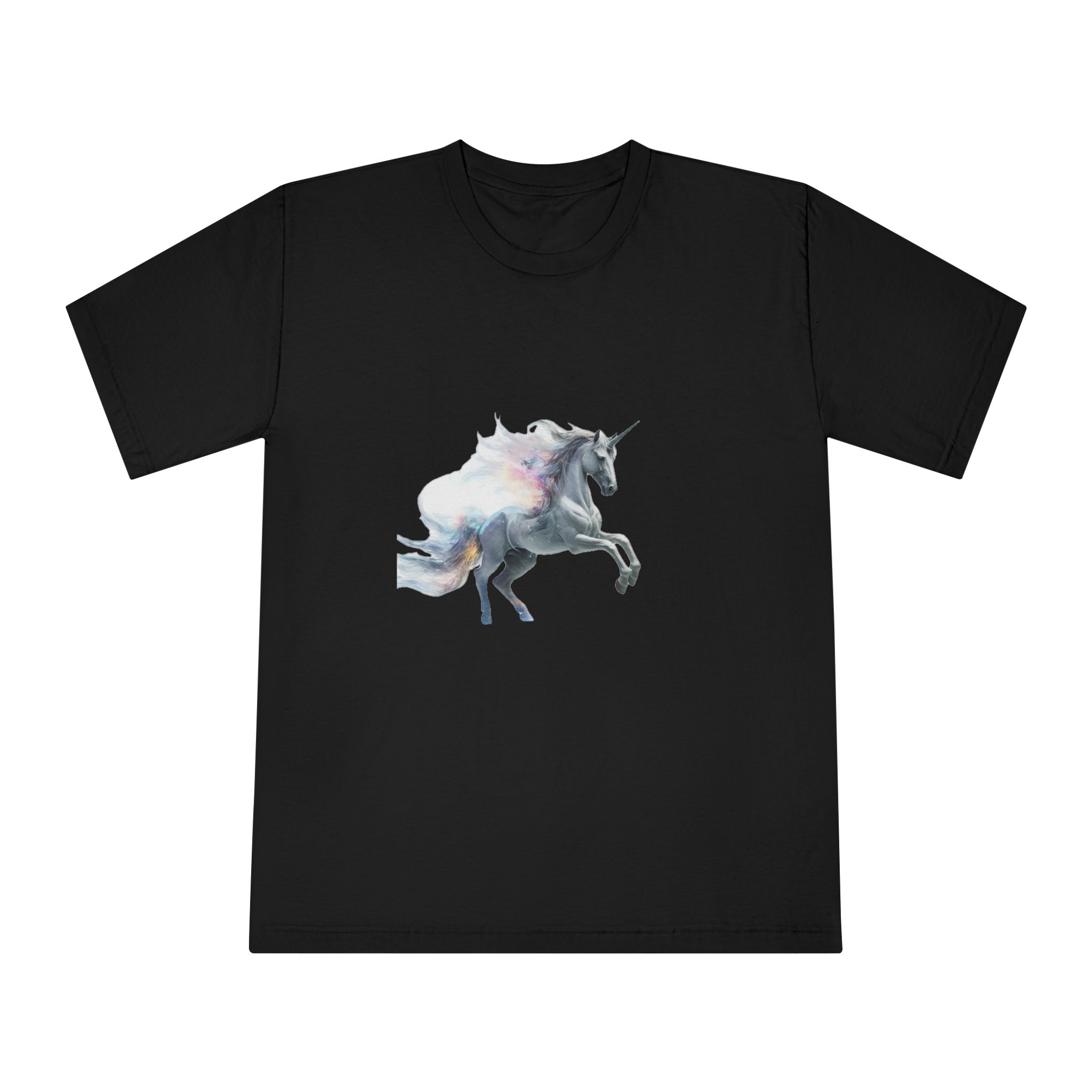 Unicorn With White Background High Quality Ultra Hd Unisex Classic Crewneck T Shirt - Image 5