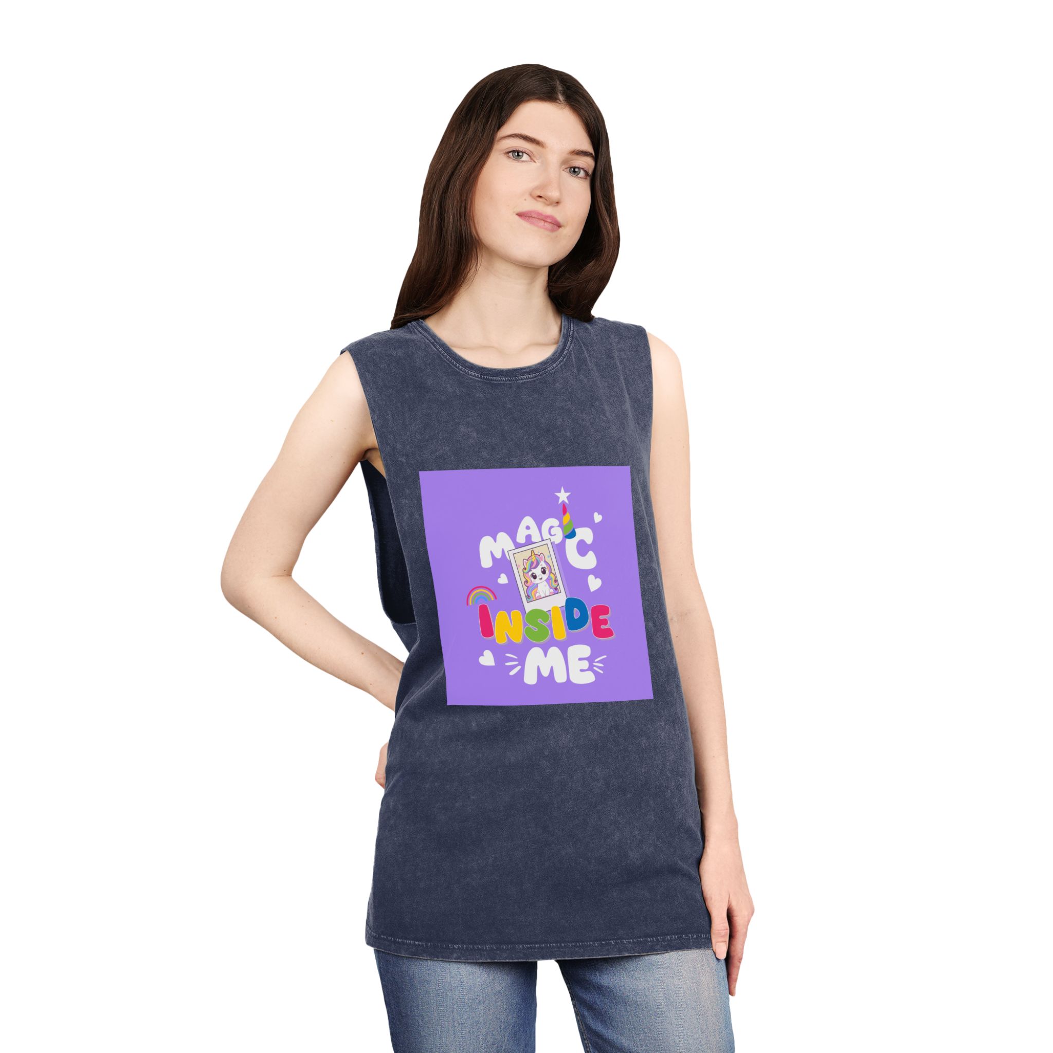 Original Design 02F2E7 Unisex Stonewash Tank Top - Image 16