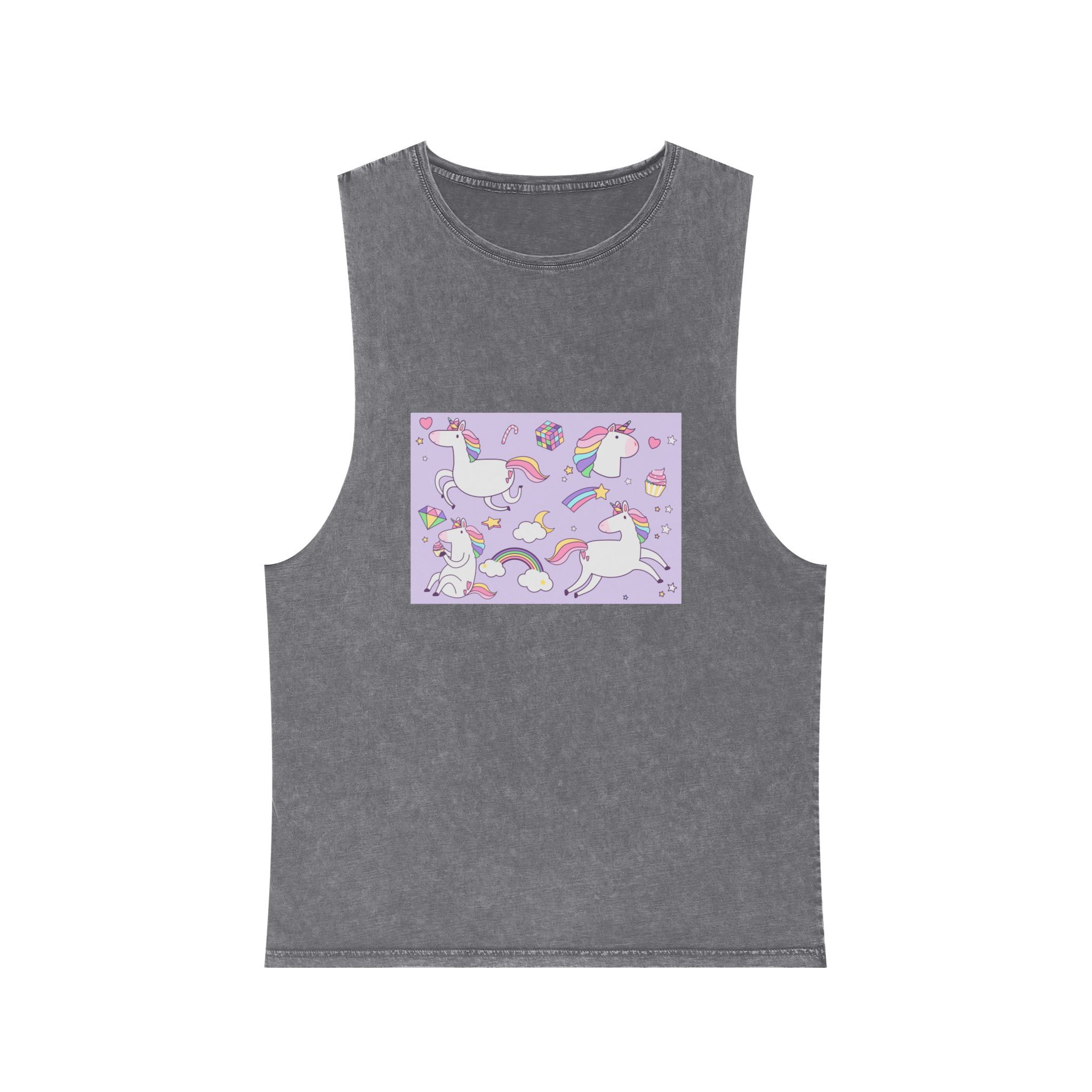 Unicorn V145 Unisex Stonewash Tank Top - Image 9