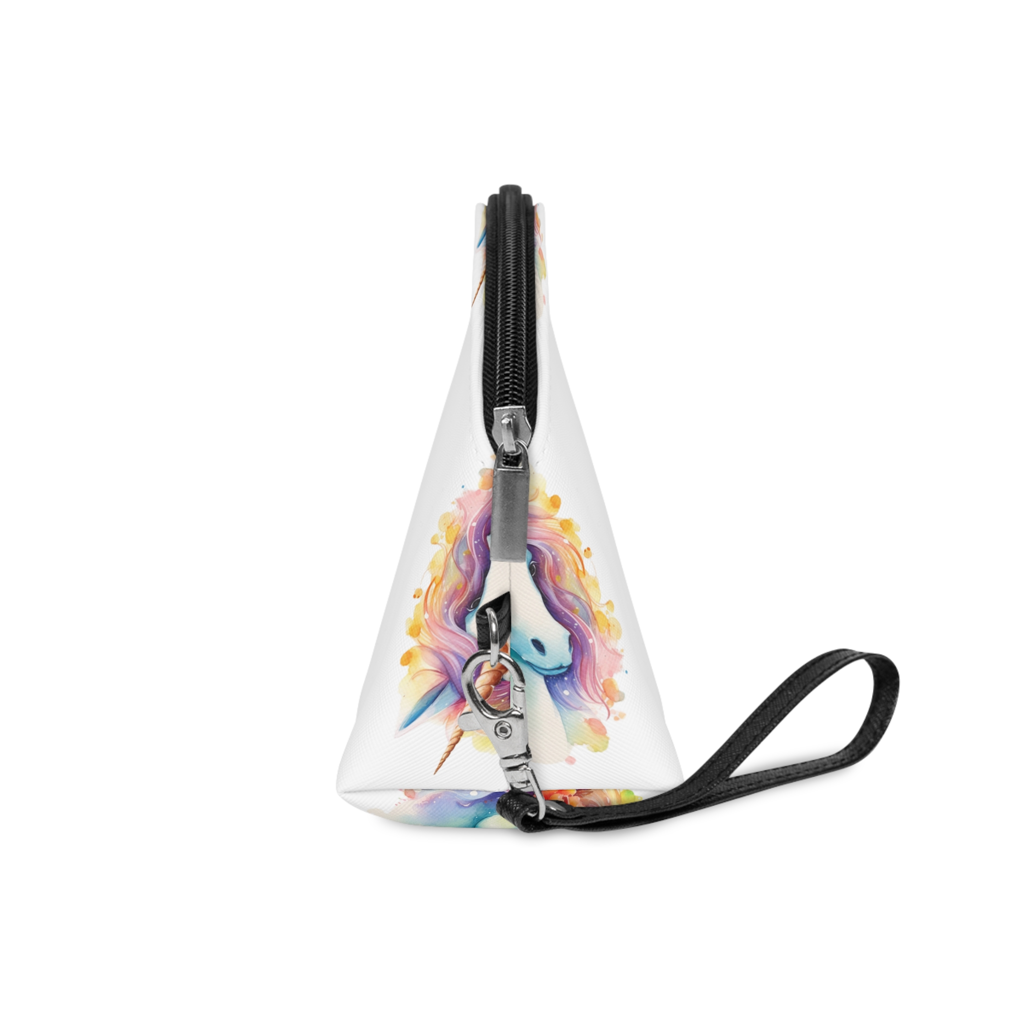 Painting Unicorn With Flower Crown Its Head Generative Ai Makeup Bag - Image 3