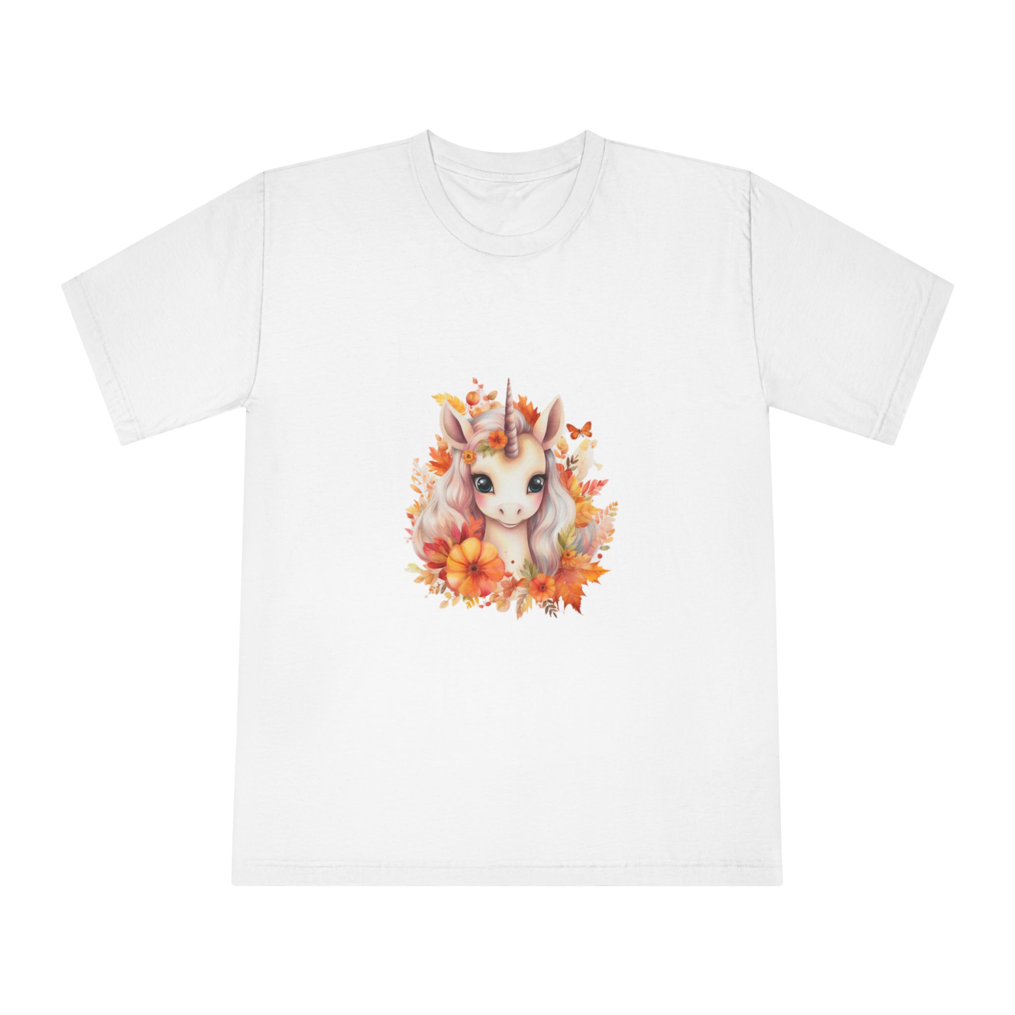 There Is Unicorn With Long Mane Flowers Around It Generative Ai Unisex Classic Crewneck T Shirt