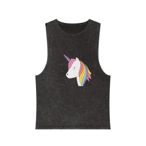 Beautiful Unicorn Copia Unisex Stonewash Tank Top